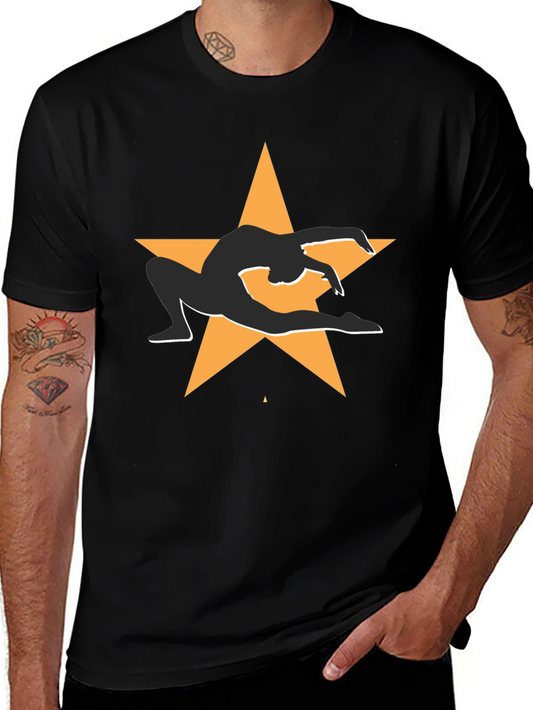 Gymnast Star Graphic Tee - Black