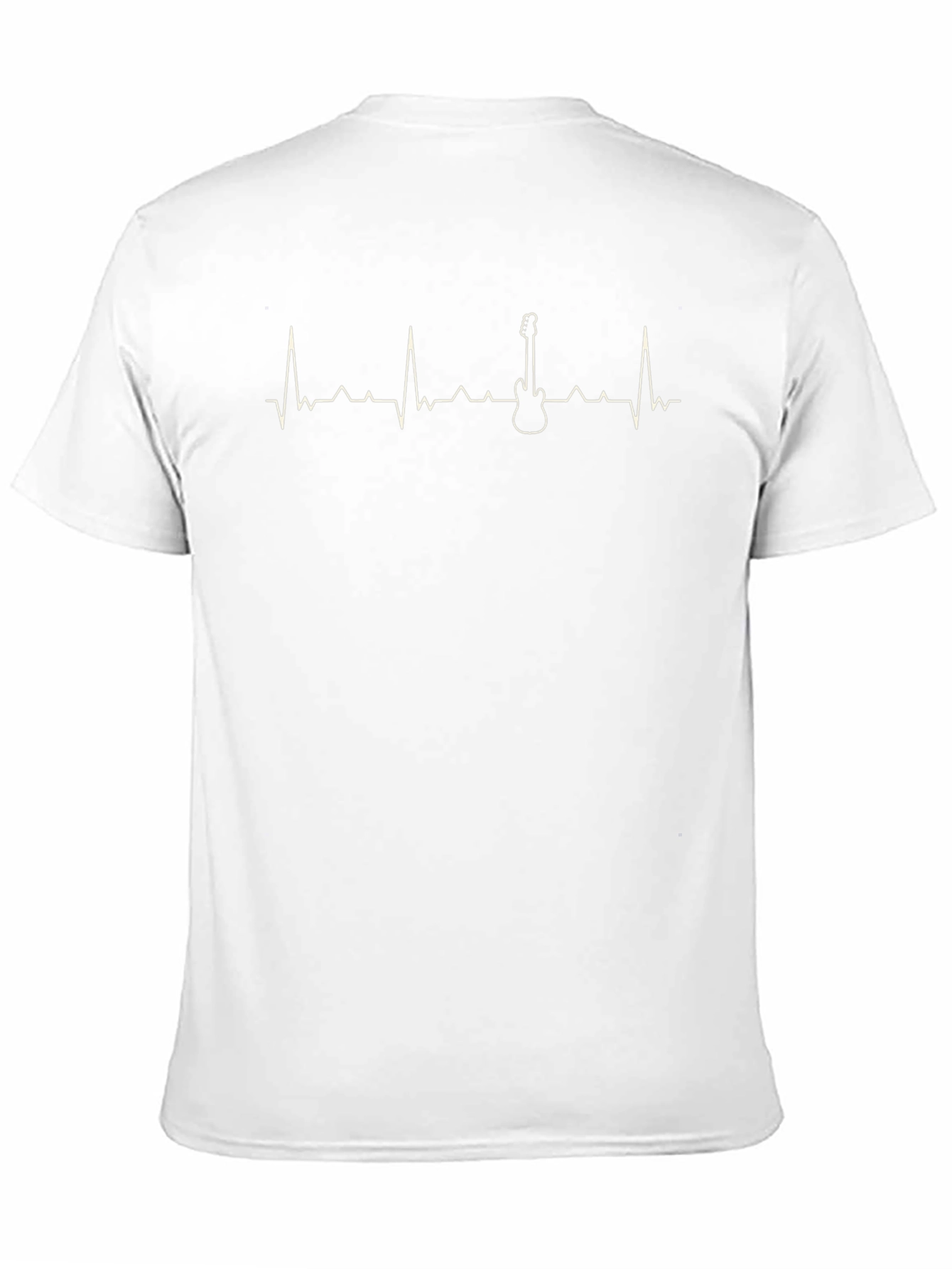 Guitar Heartbeat Graphic Tee - Black