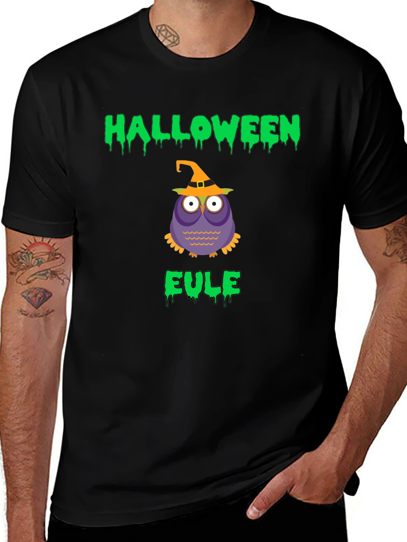 Halloween Eule Owl Graphic T-Shirt