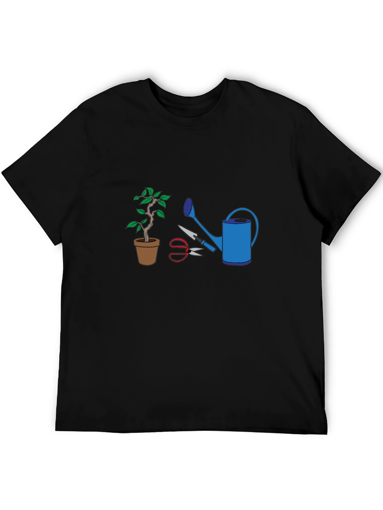 Gardening T-Shirt - Potted Plant & Tools Graphic Tee