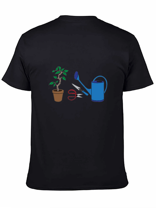 Gardening T-Shirt - Potted Plant & Tools Graphic Tee