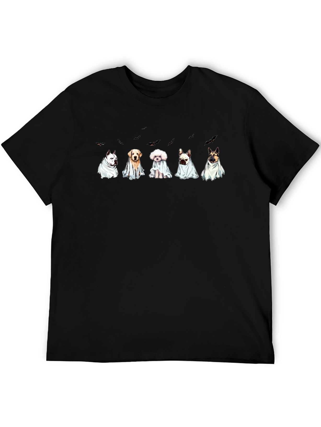 Ghost Dog Halloween T-Shirt - Black
