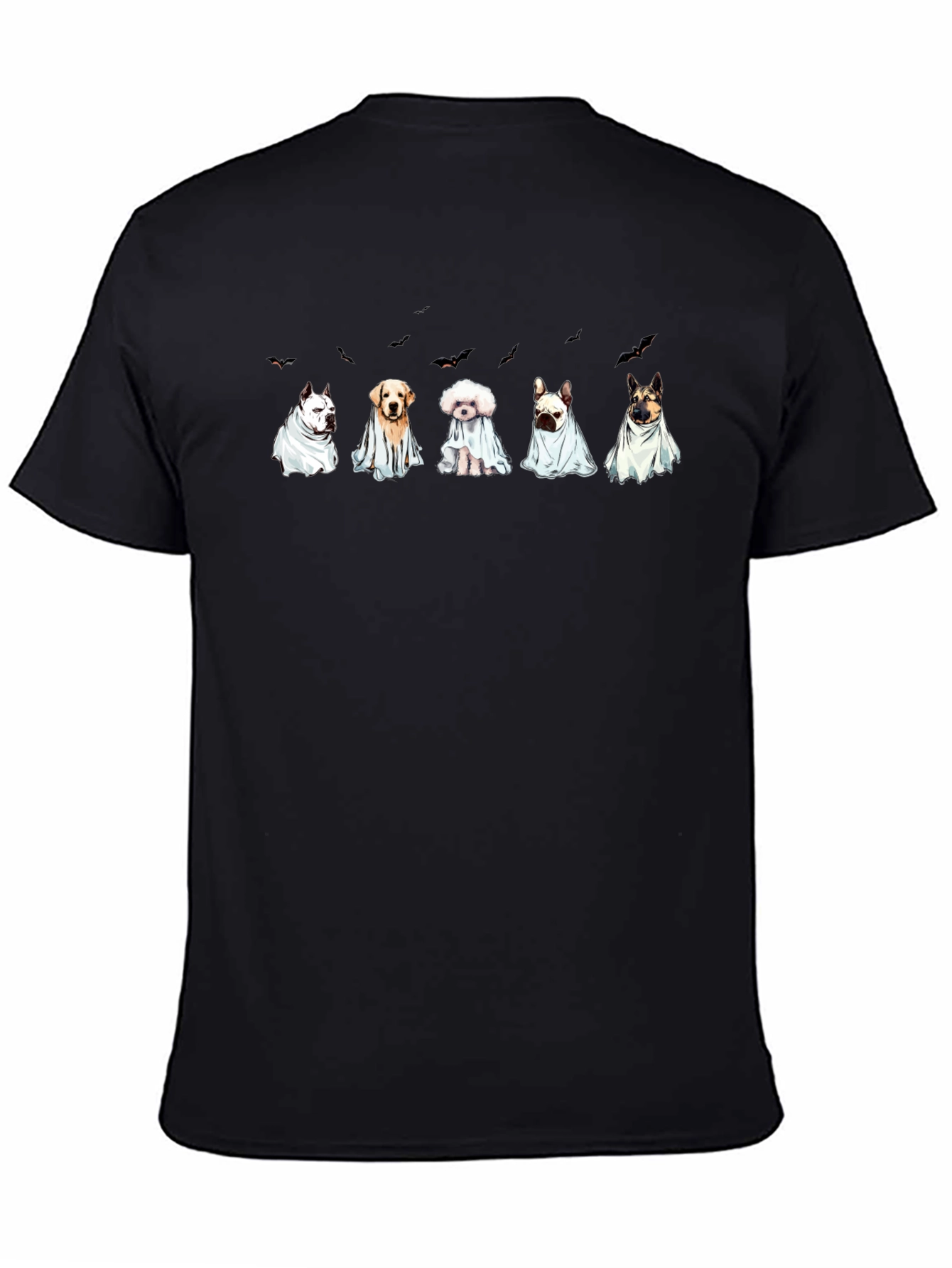 Ghost Dog Halloween T-Shirt - Black