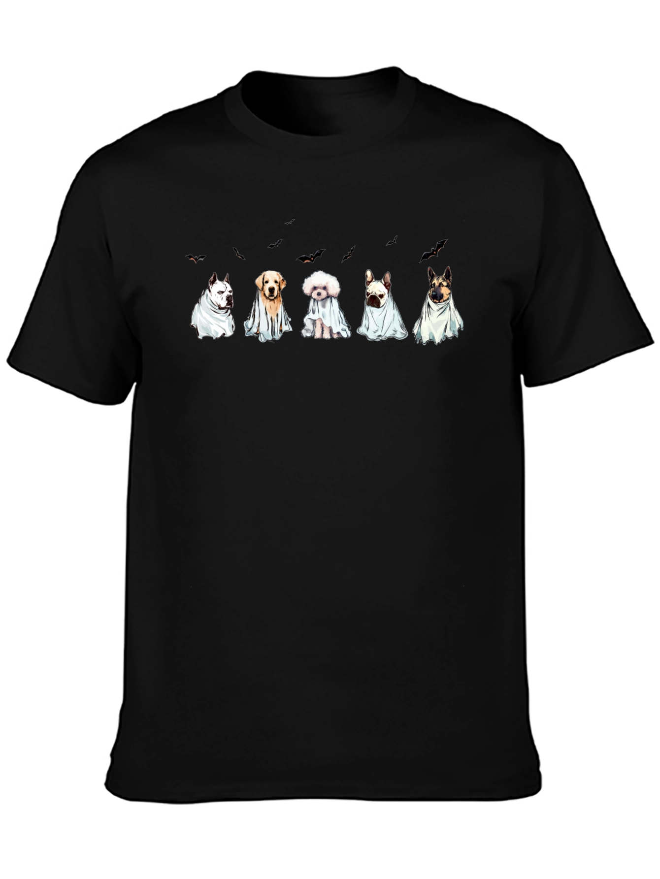 Ghost Dog Halloween T-Shirt - Black