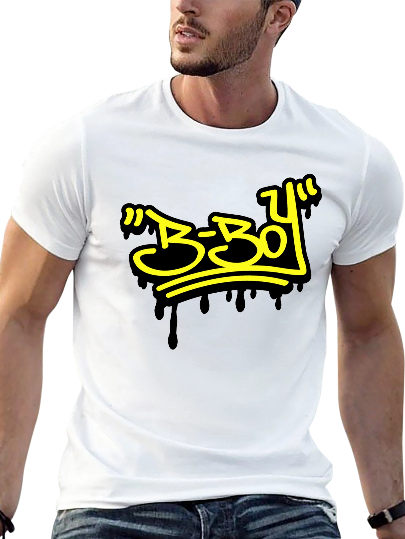 B-Boy Style Graphic Black T-Shirt