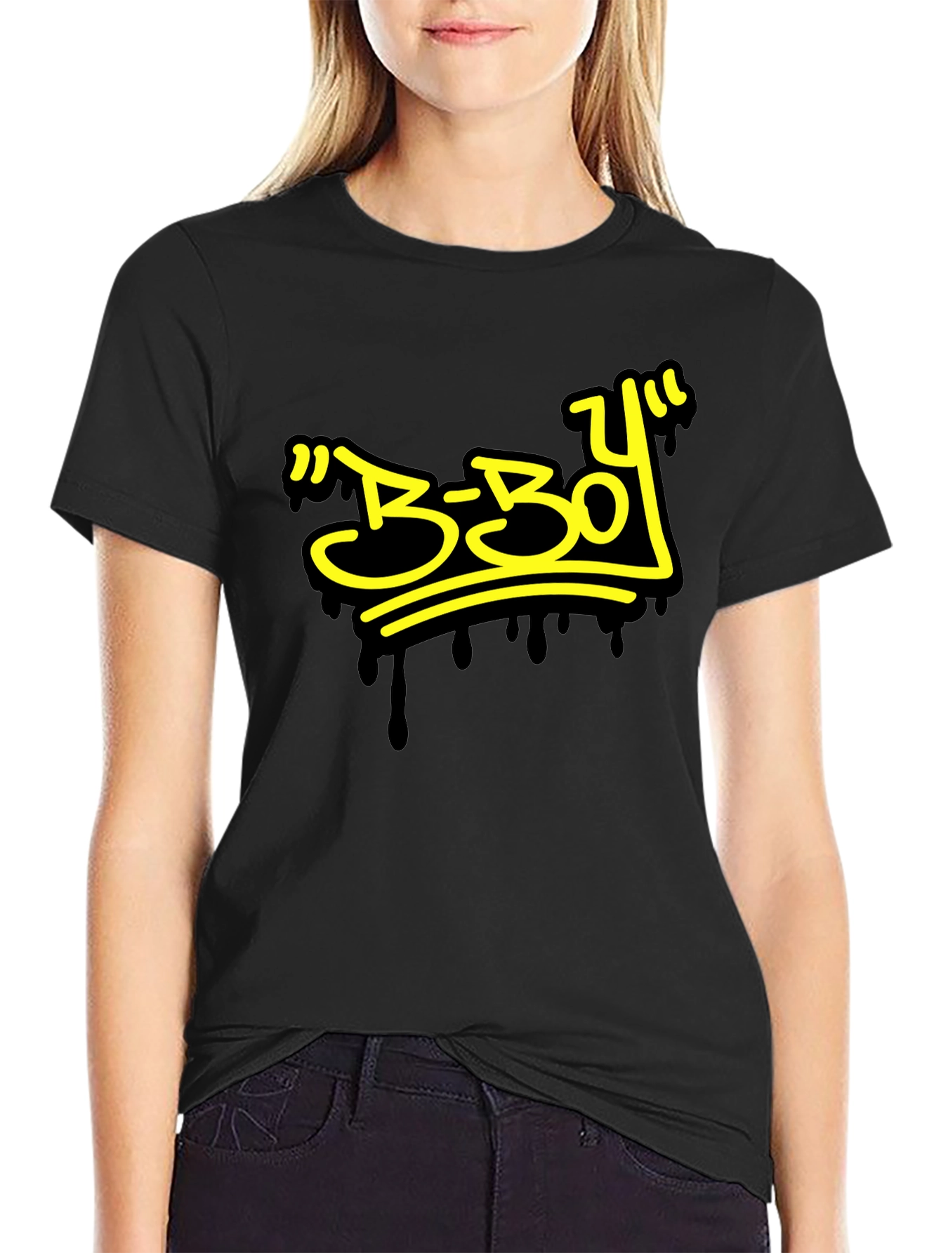 B-Boy Style Graphic Black T-Shirt