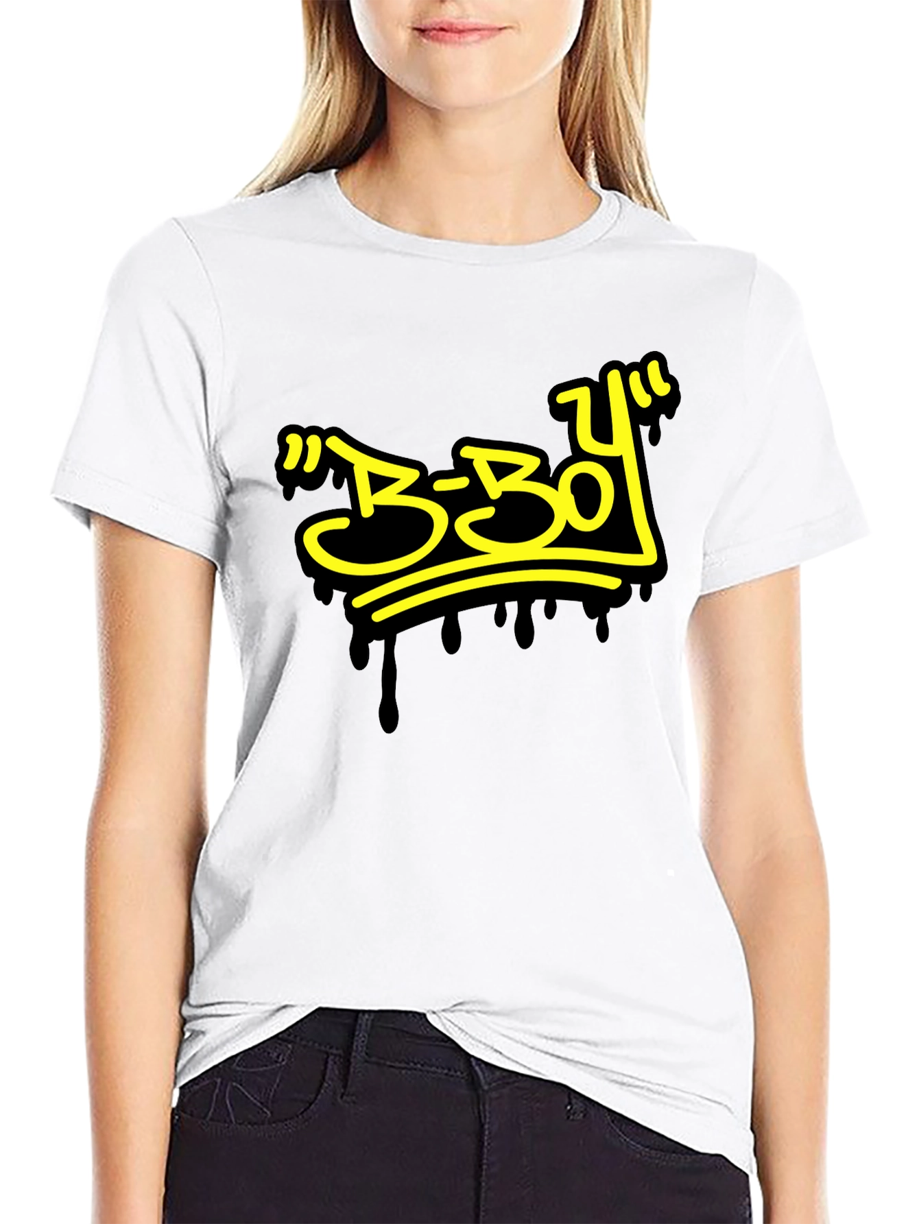 B-Boy Style Graphic Black T-Shirt