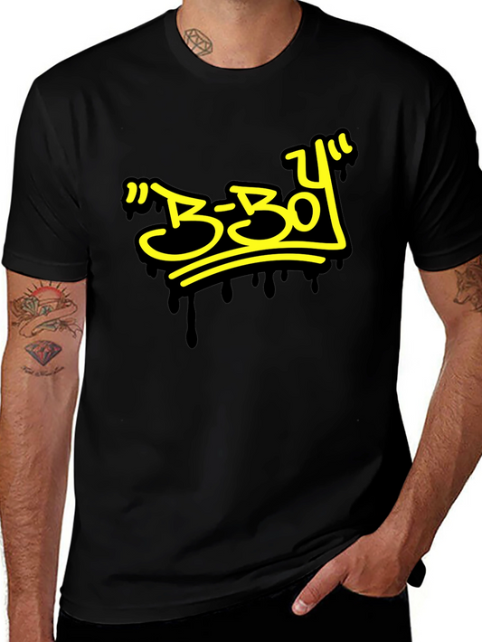 B-Boy Style Graphic Black T-Shirt