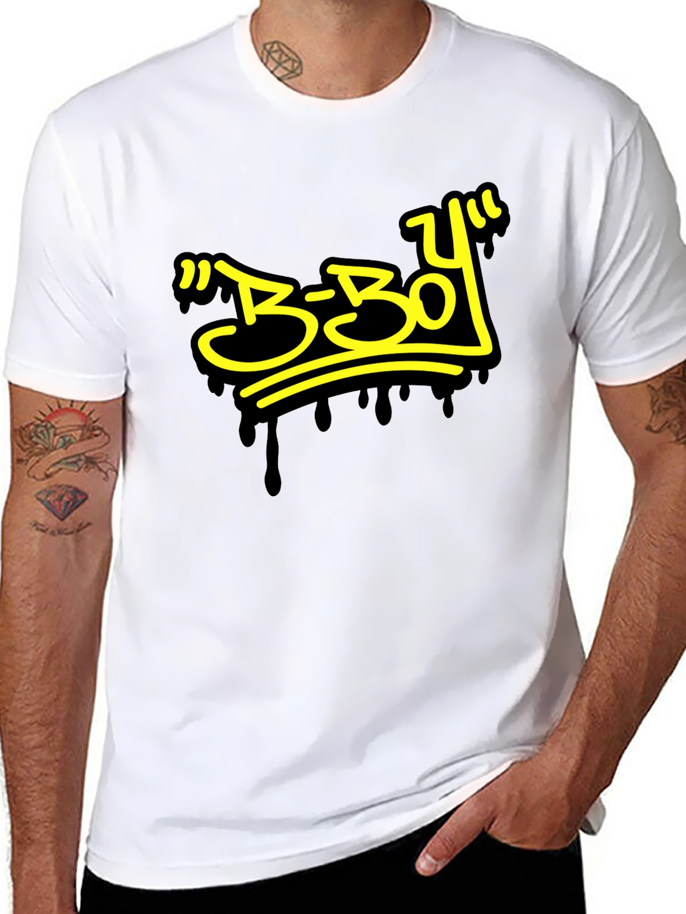 B-Boy Style Graphic Black T-Shirt