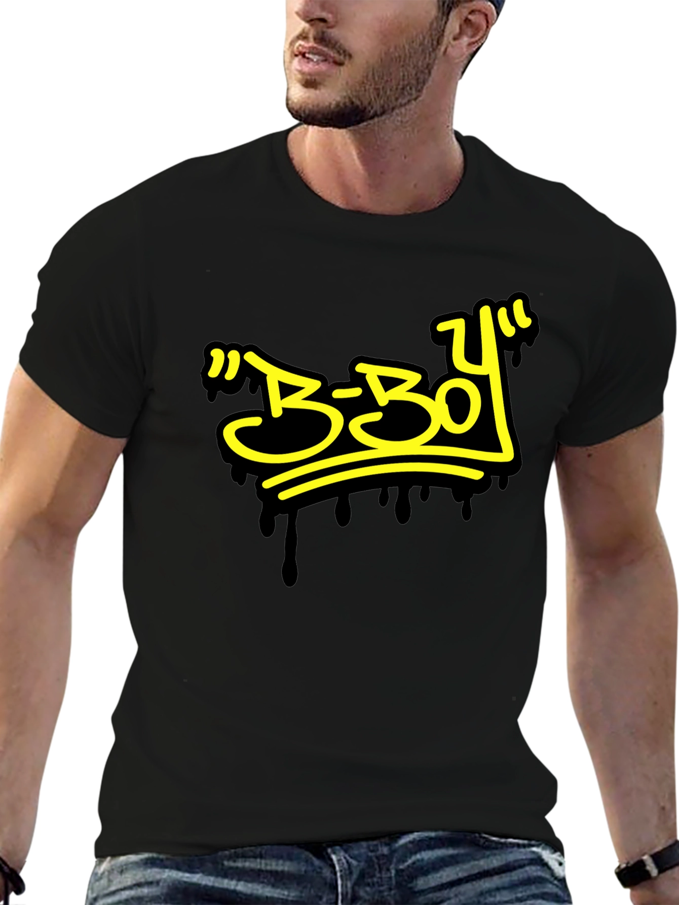 B-Boy Style Graphic Black T-Shirt