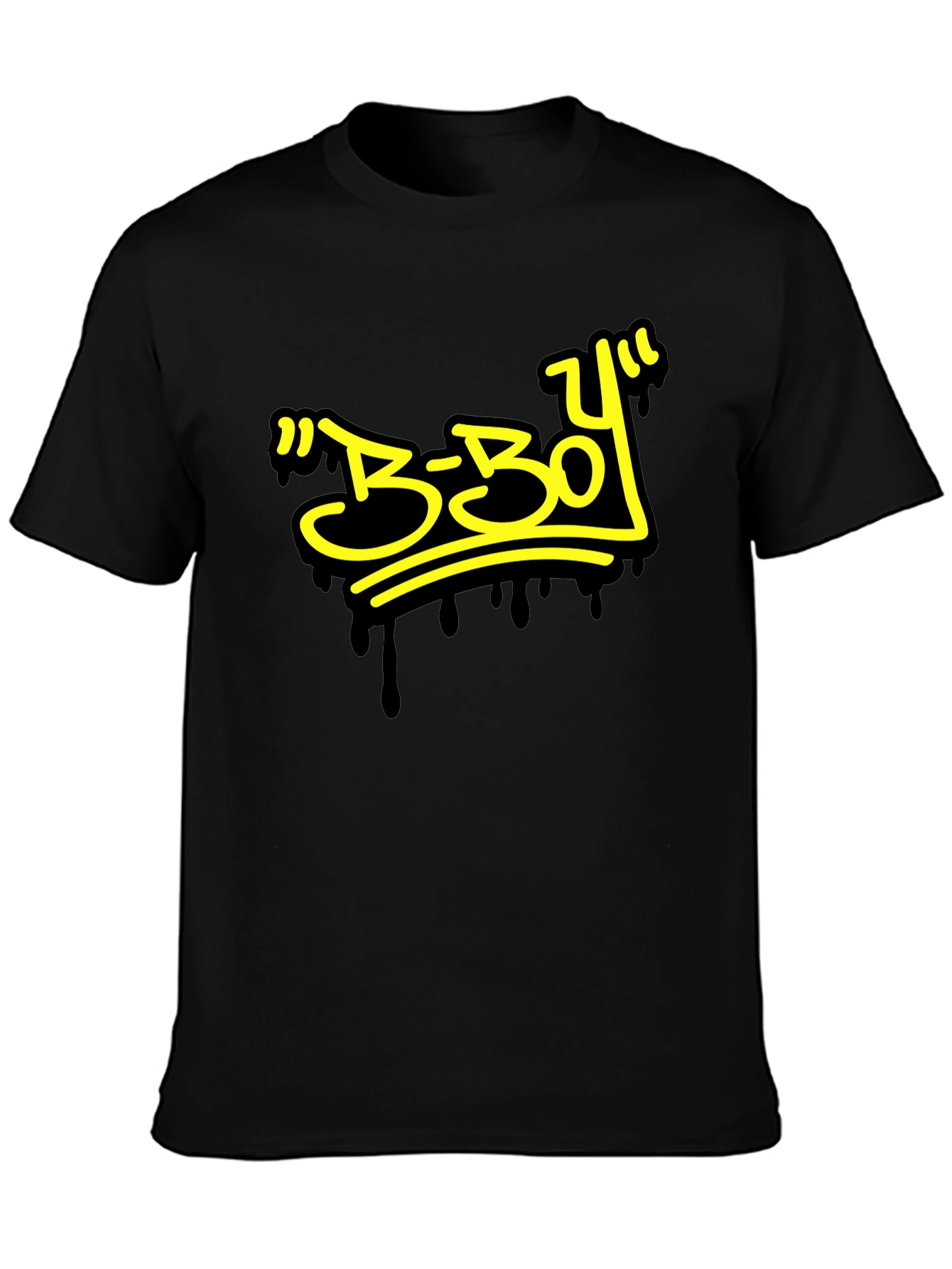 B-Boy Style Graphic Black T-Shirt