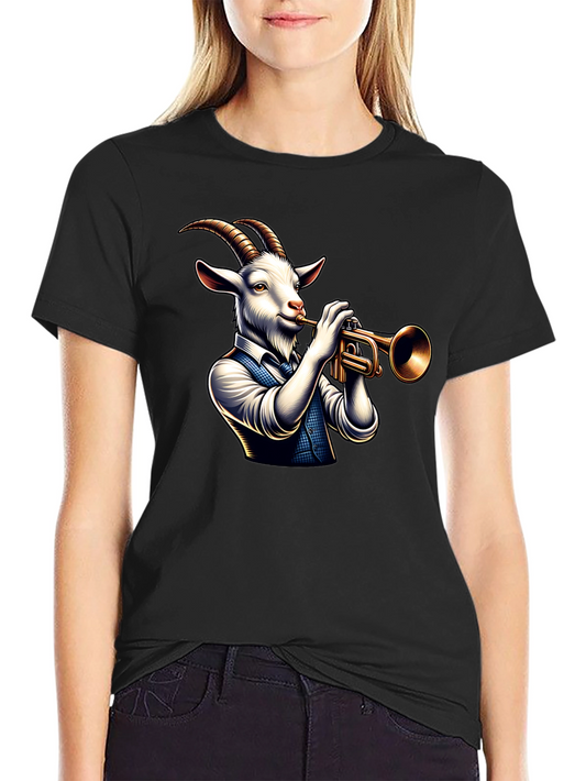 Goat Trumpet Player Graphic Tee