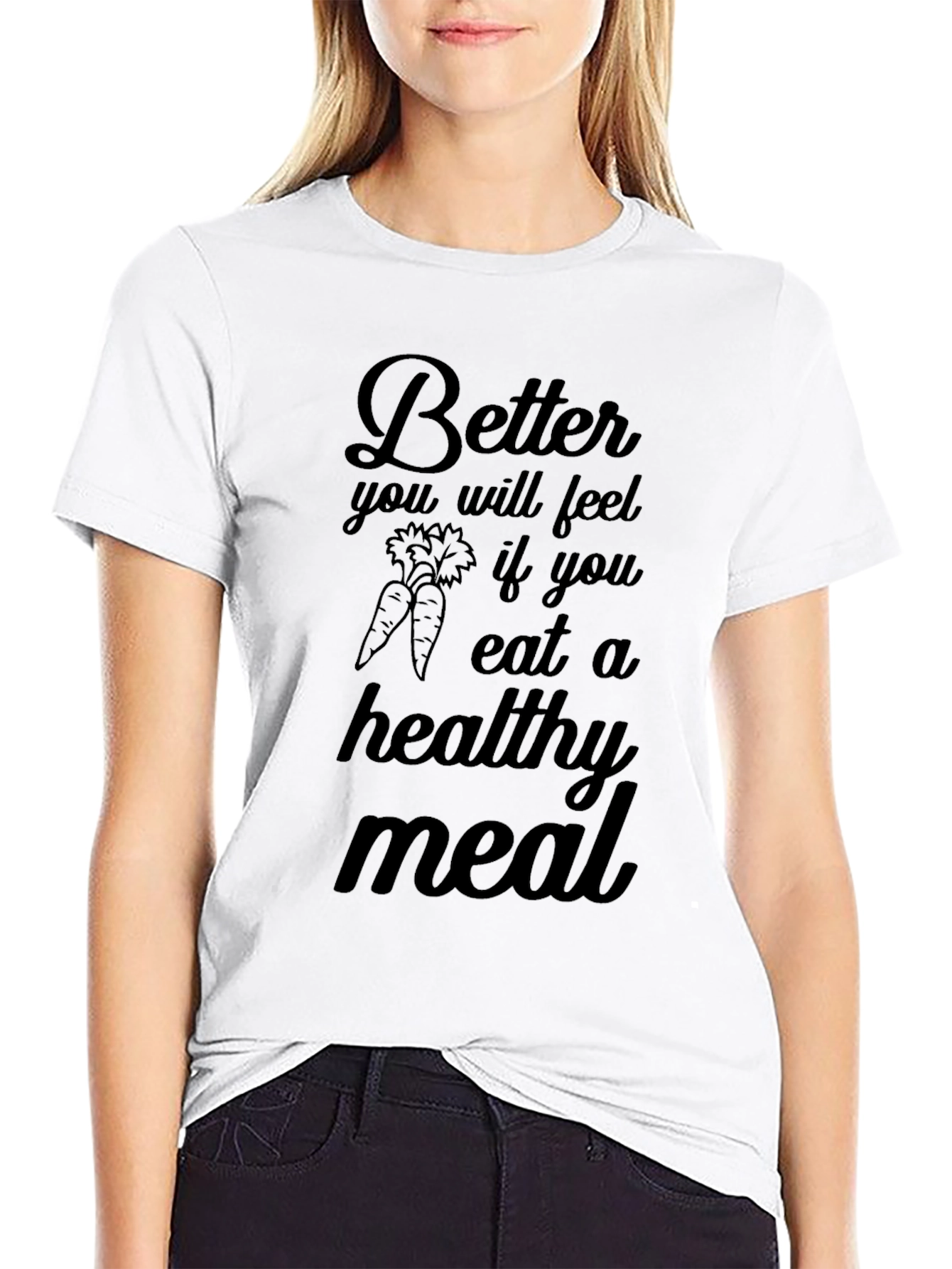 Healthy Meal Black Graphic Tee