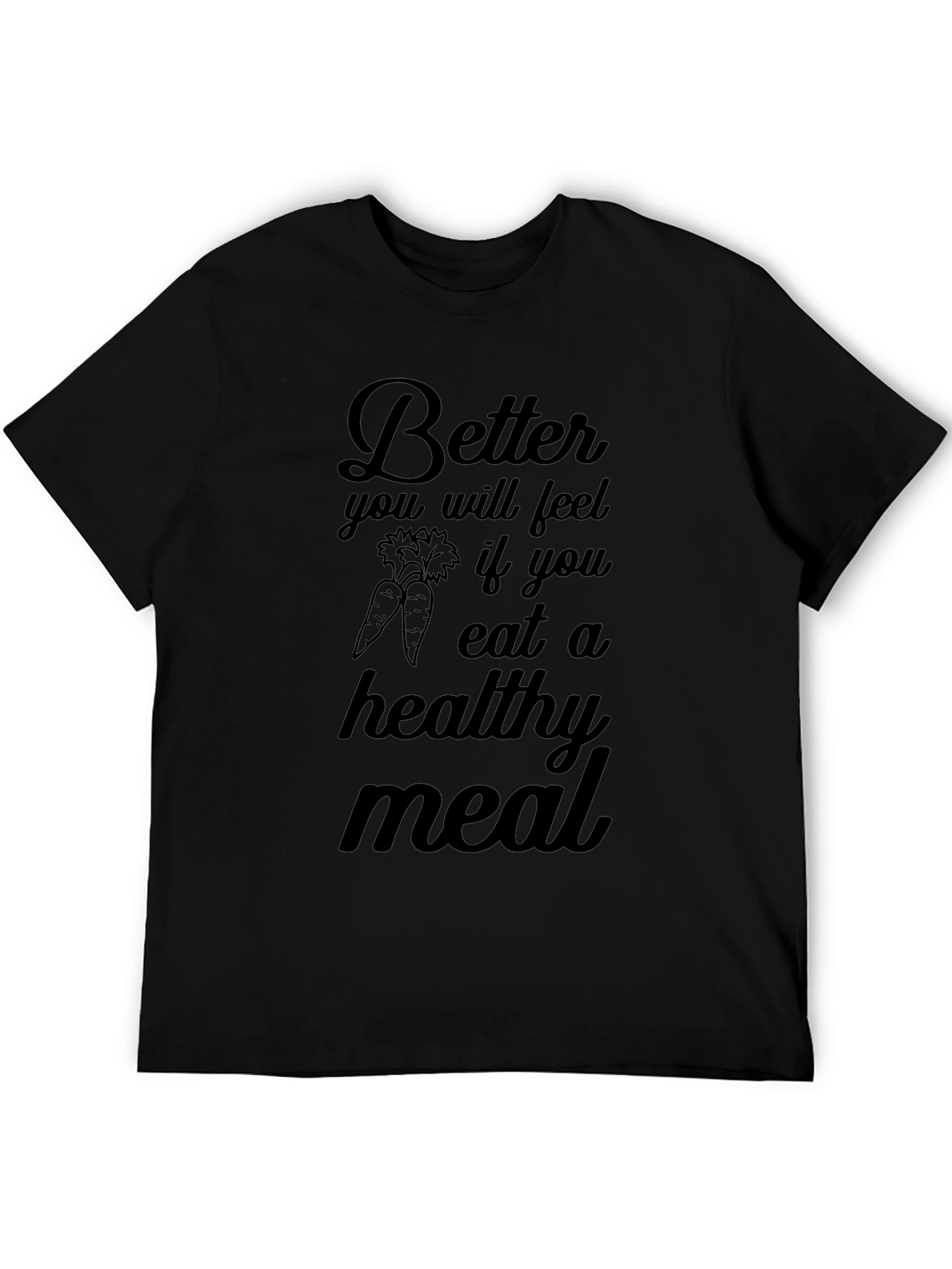 Healthy Meal Black Graphic Tee