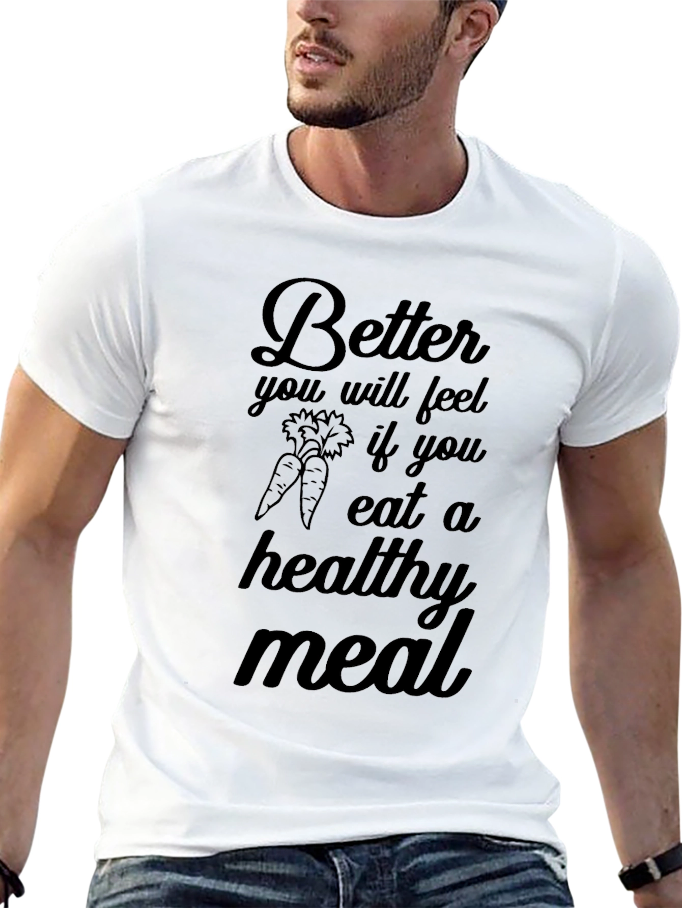 Healthy Meal Black Graphic Tee