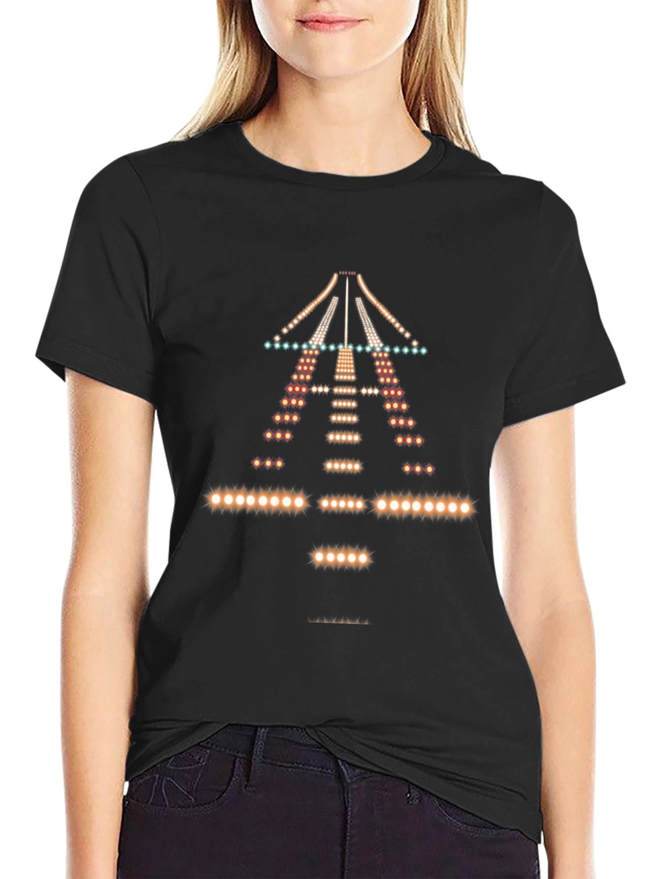 Airport Runway Lights Graphic Tee
