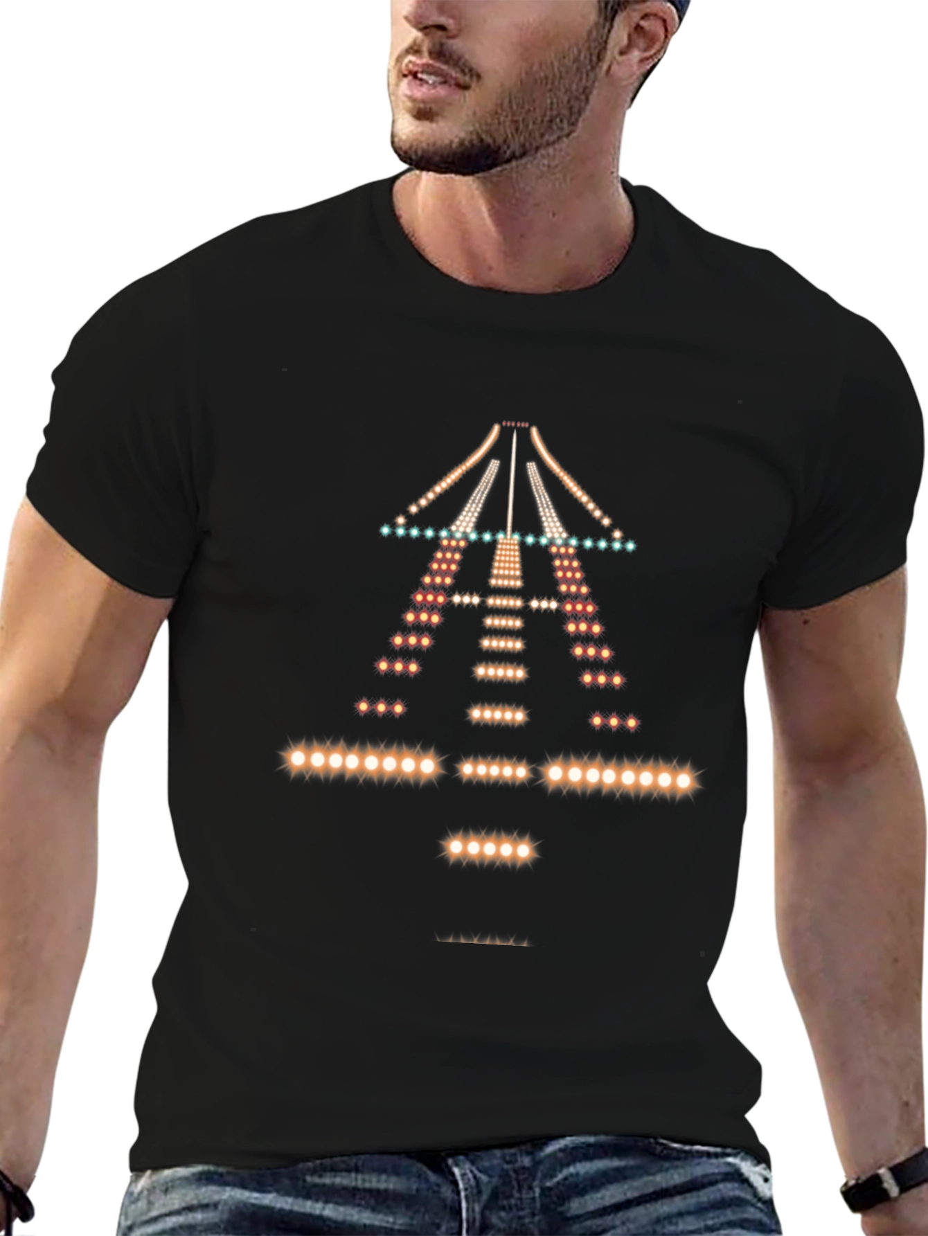 Airport Runway Lights Graphic Tee