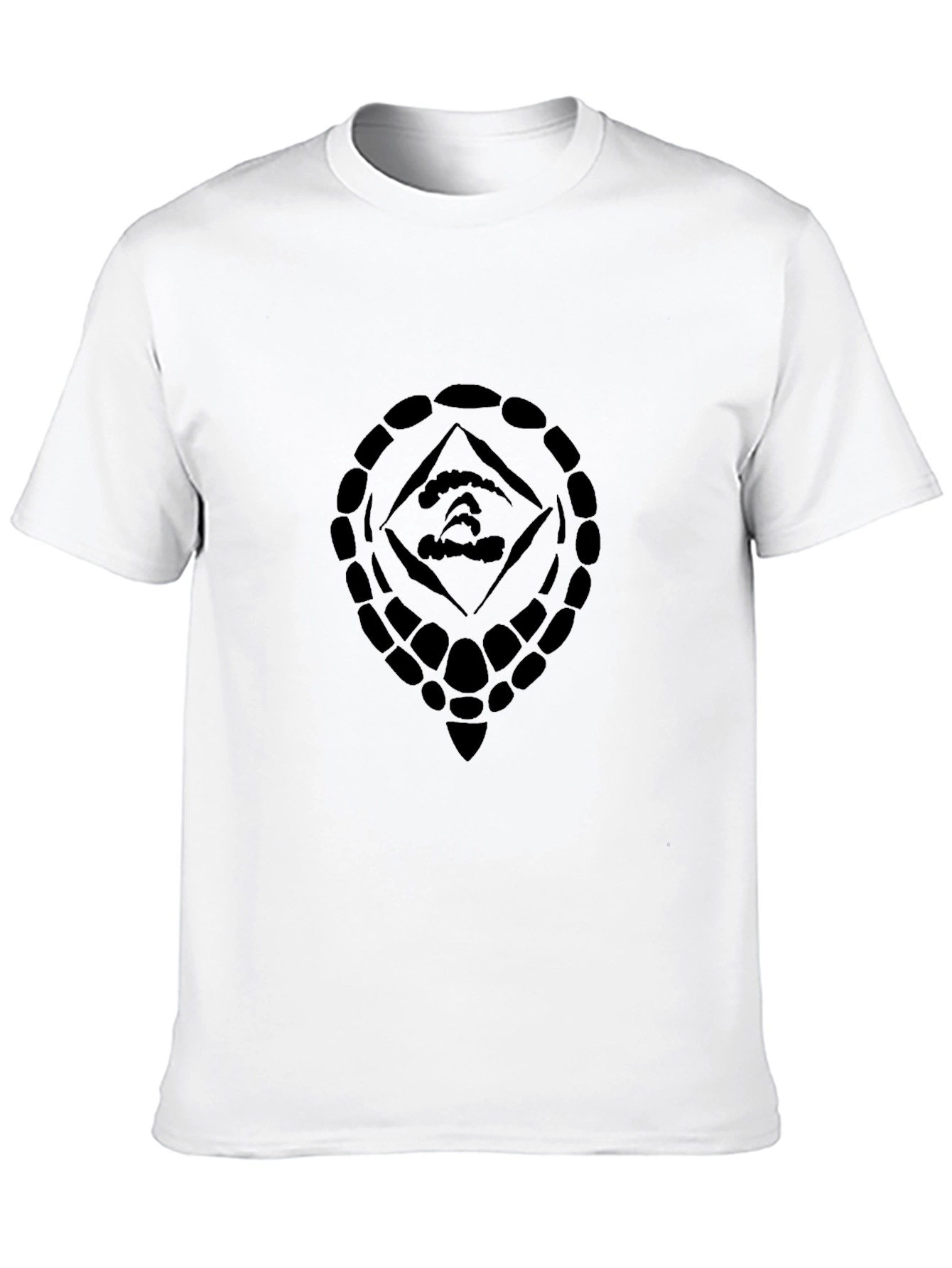 Geometric Design Black T-Shirt