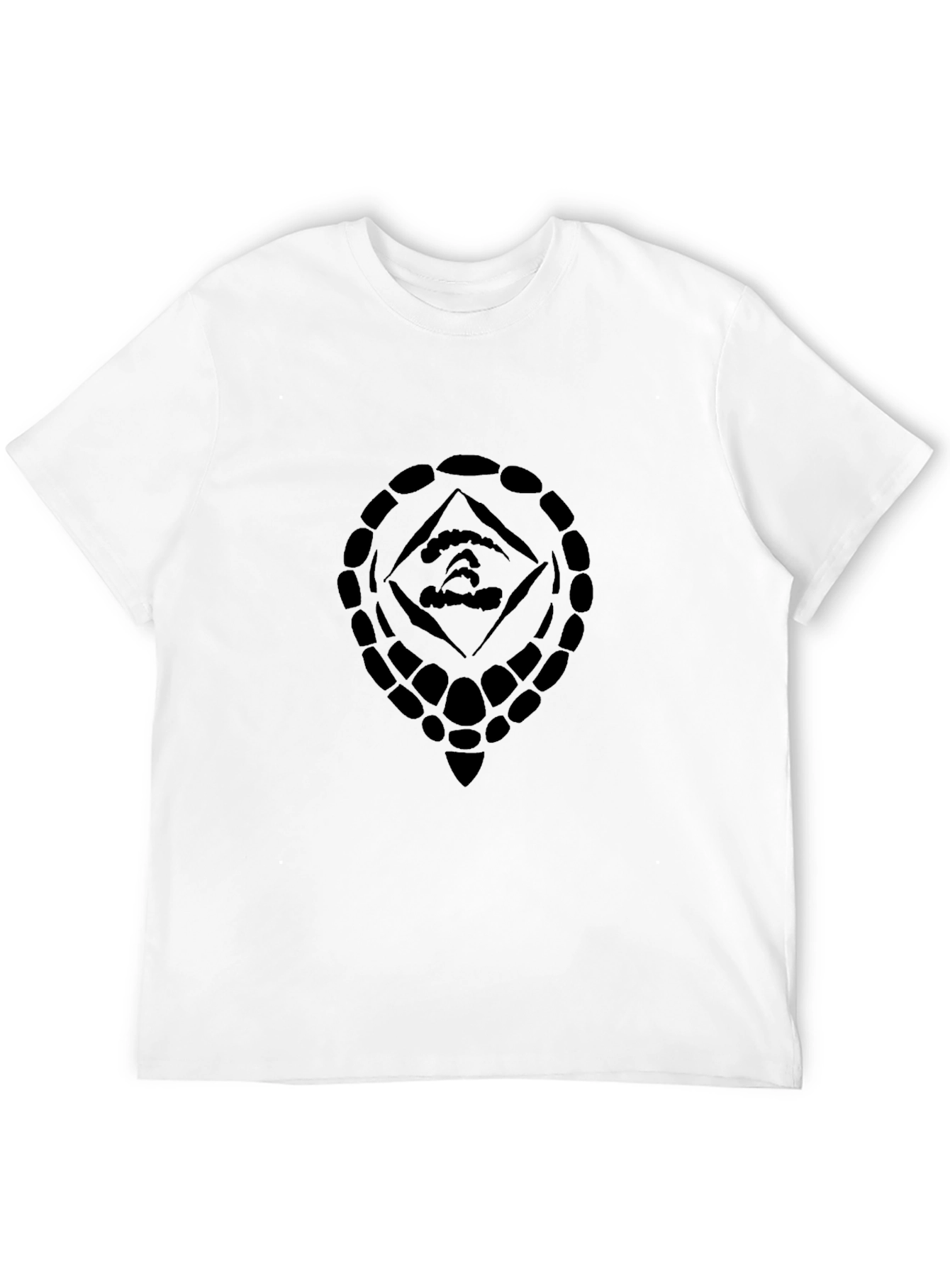 Geometric Design Black T-Shirt