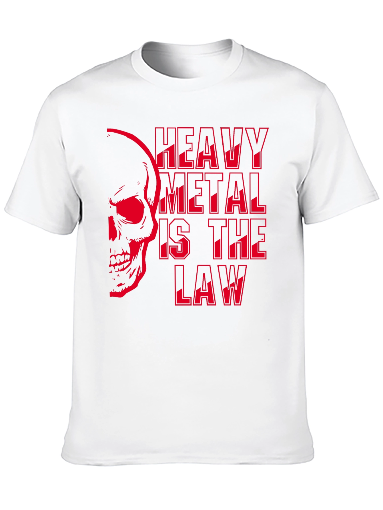 Heavy Metal Law Skull Graphic T-Shirt