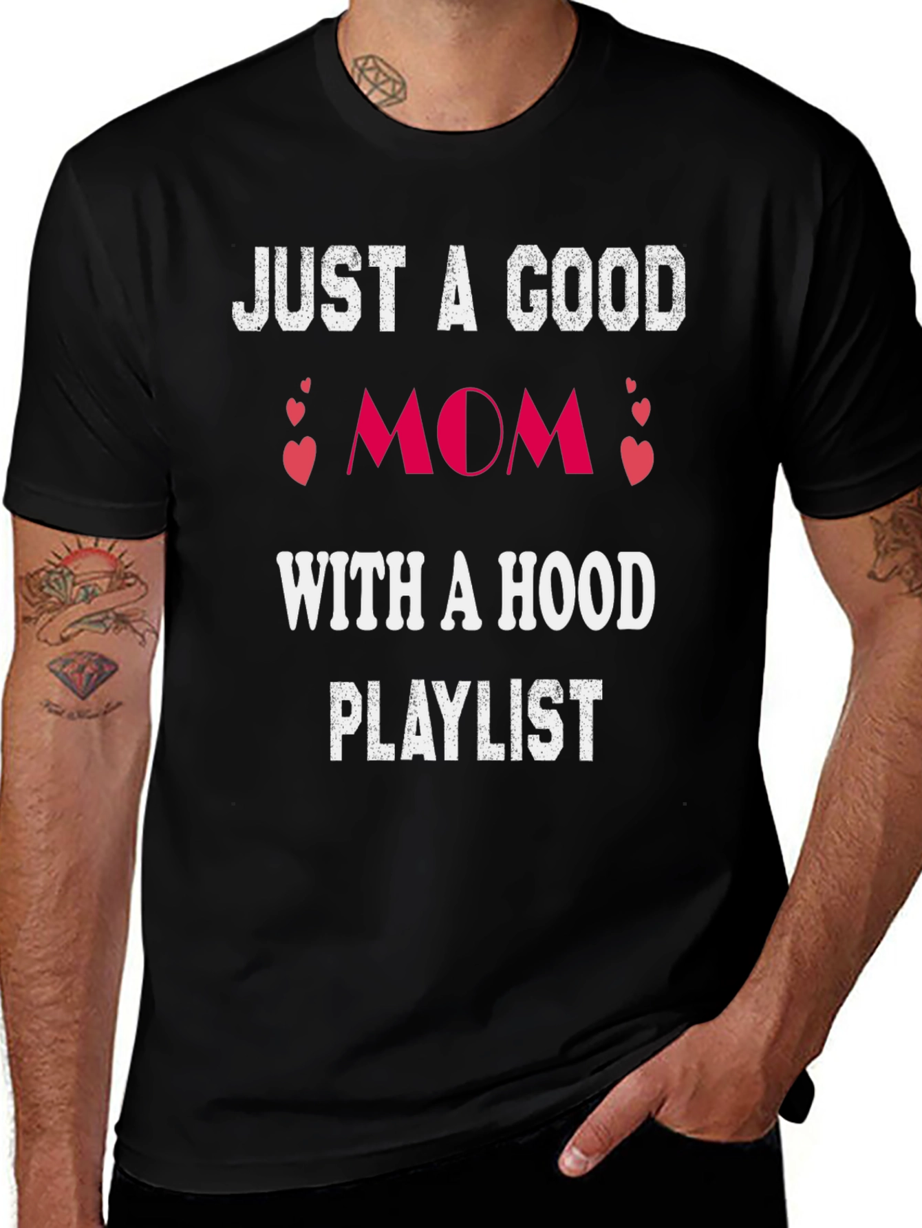 Good Mom Hood Playlist T-Shirt