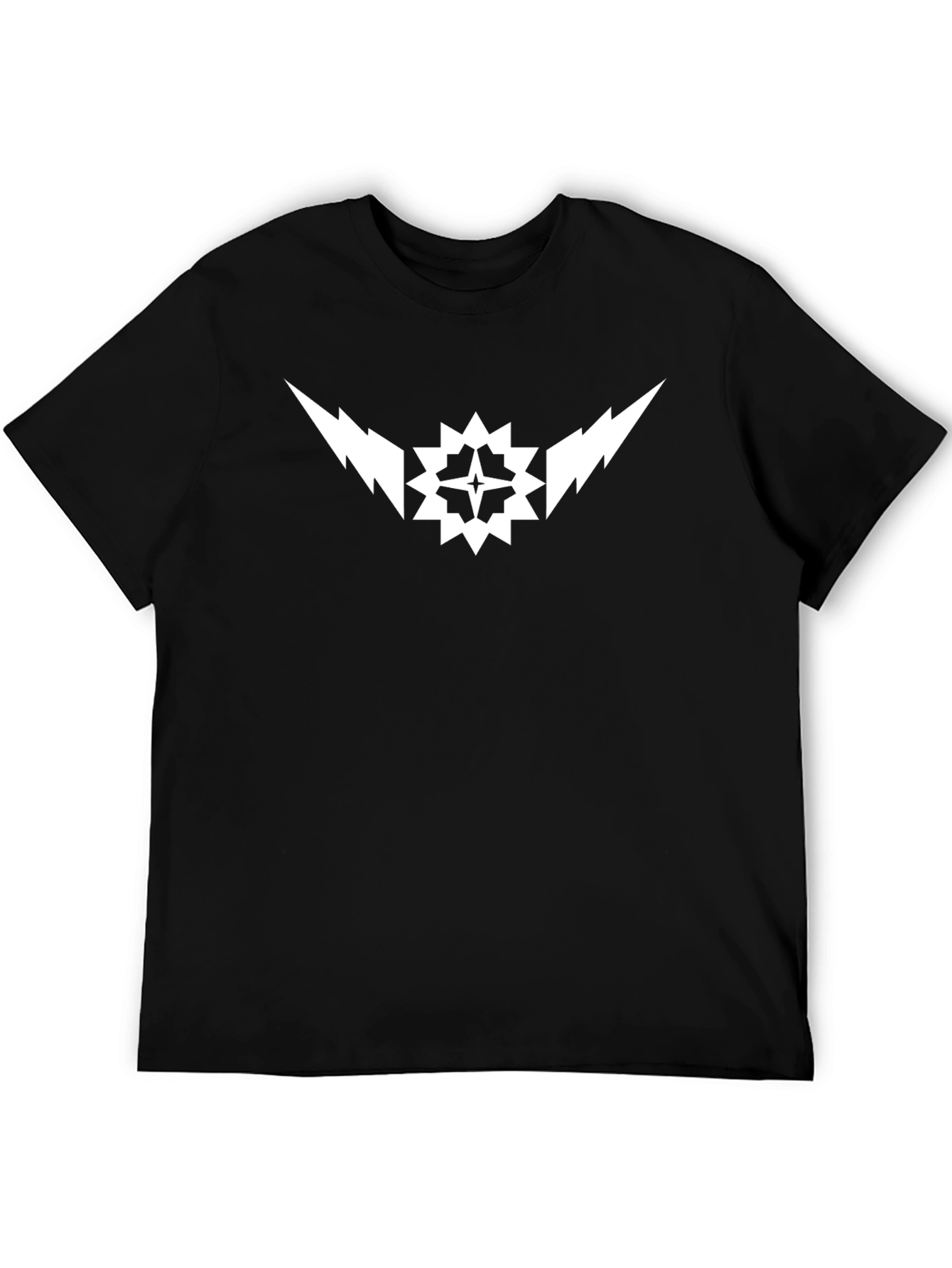 Graphic Tee - Lightning Starburst Design Black