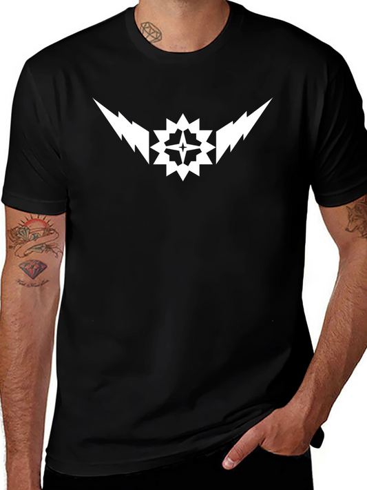 Graphic Tee - Lightning Starburst Design Black