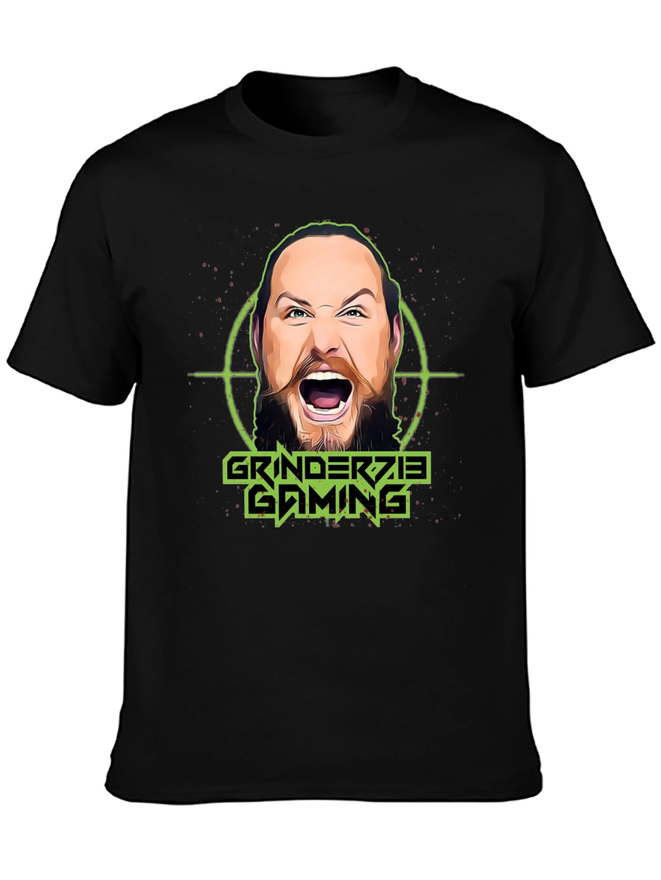Grinderzie Gaming T-Shirt - Black Cotton Graphic Tee