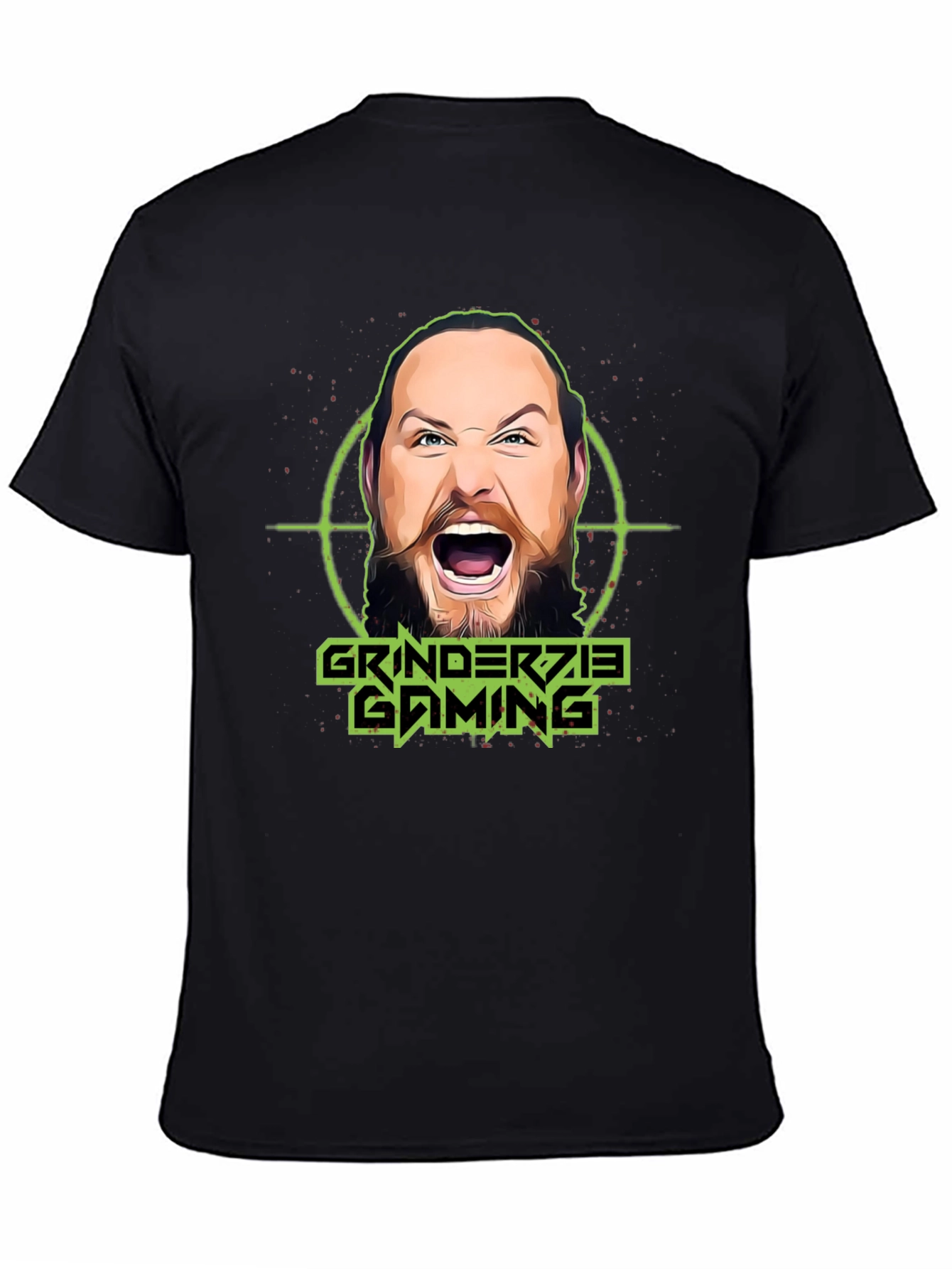 Grinderzie Gaming T-Shirt - Black Cotton Graphic Tee