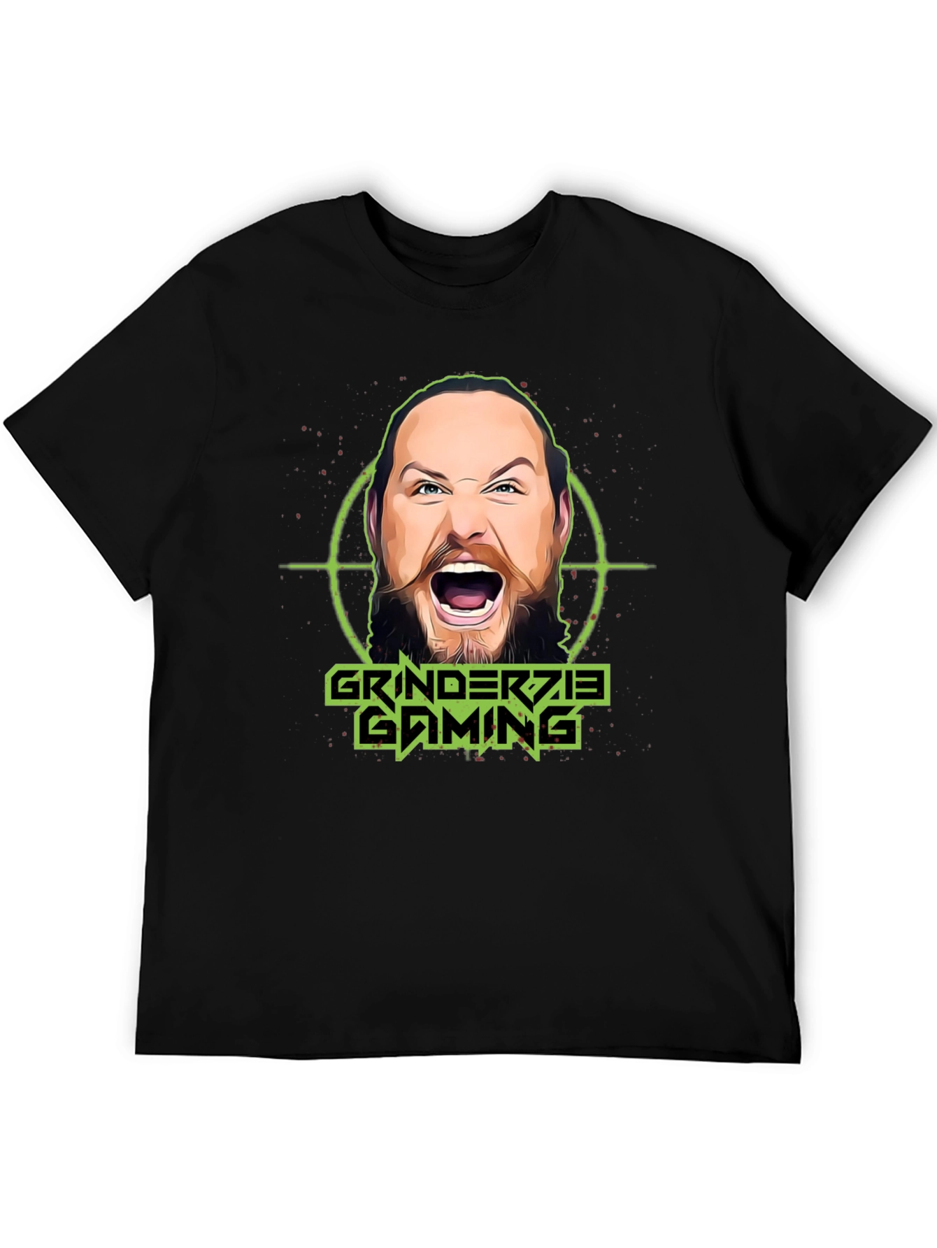 Grinderzie Gaming T-Shirt - Black Cotton Graphic Tee