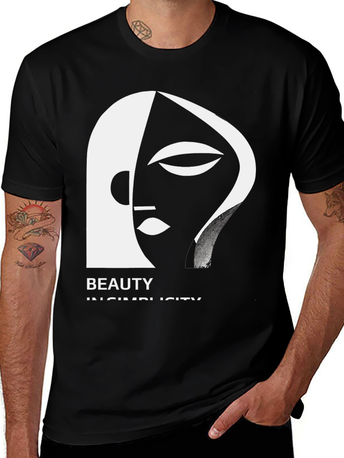 Abstract Face Graphic T-Shirt: Beauty in Simplicity