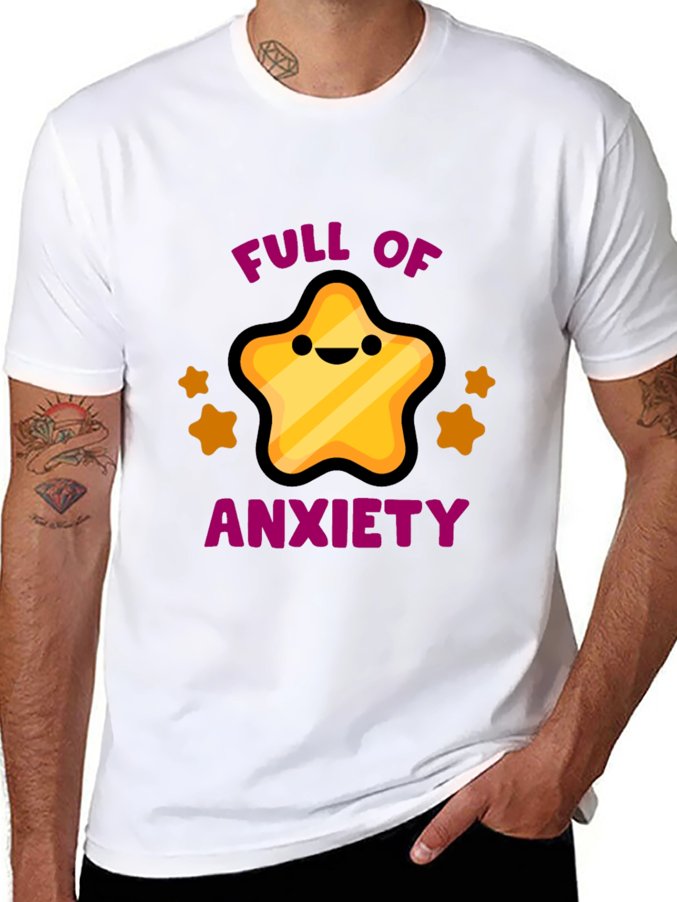 Anxiety Star Black Graphic Tee
