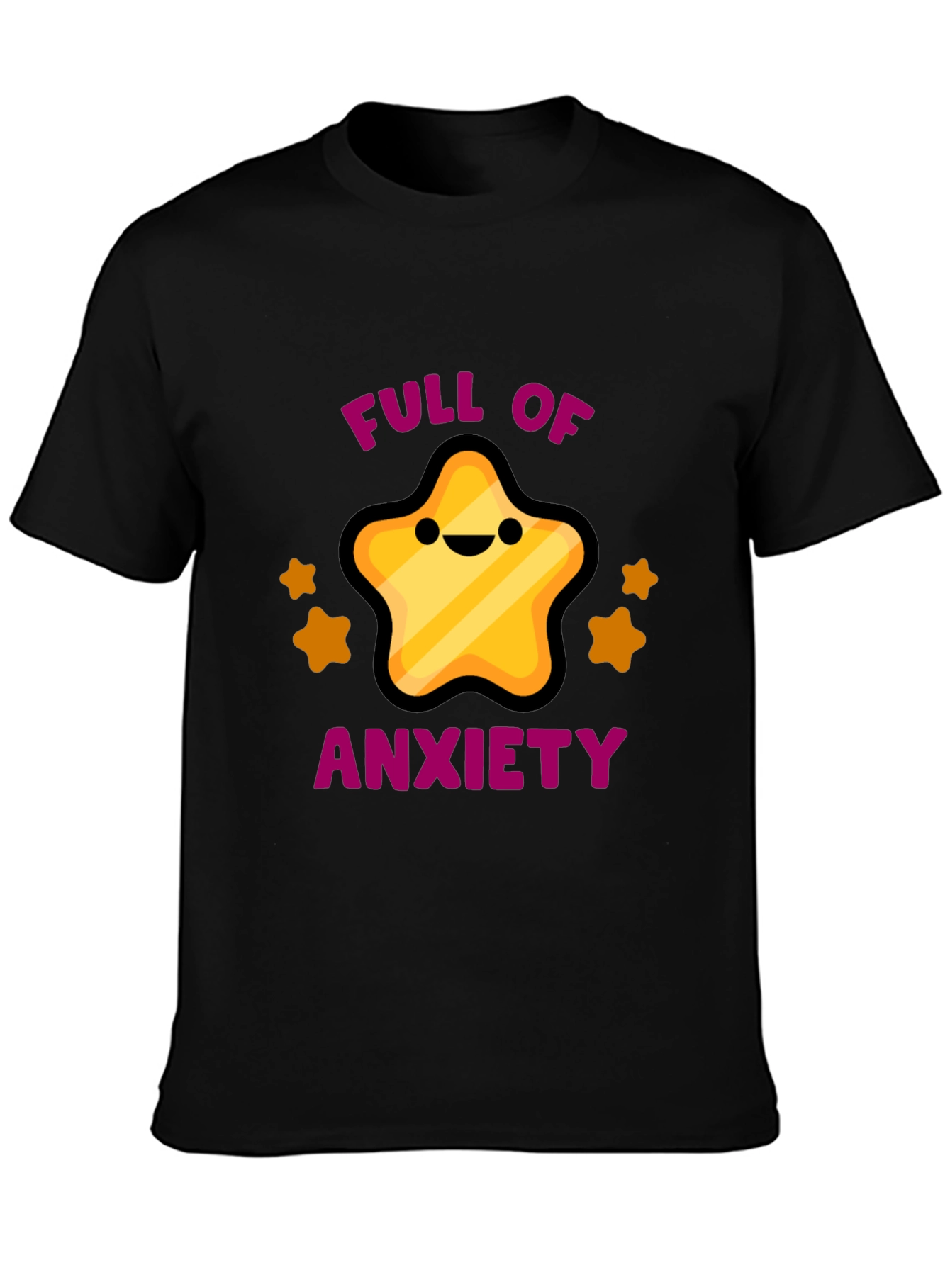 Anxiety Star Black Graphic Tee