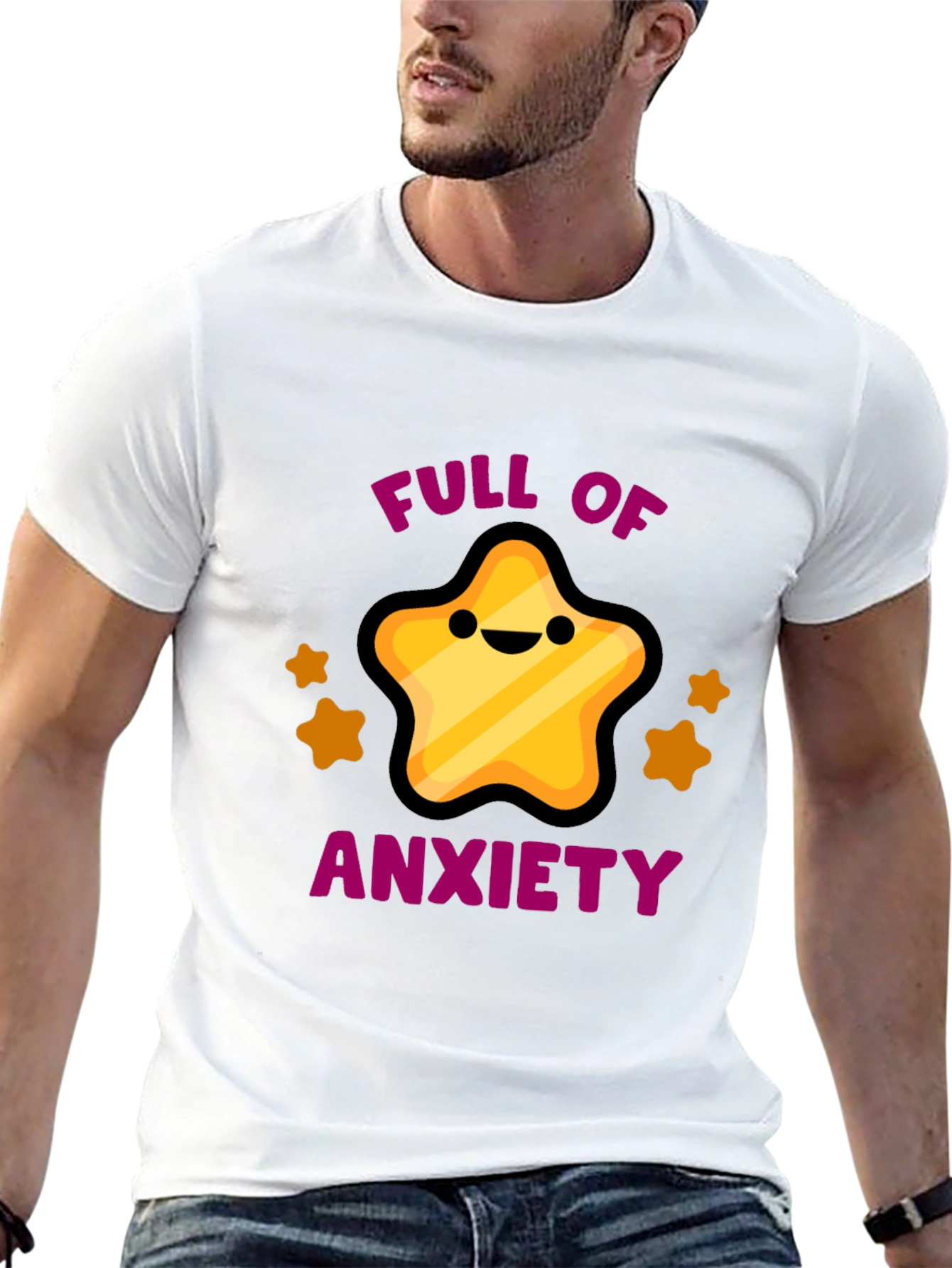 Anxiety Star Black Graphic Tee