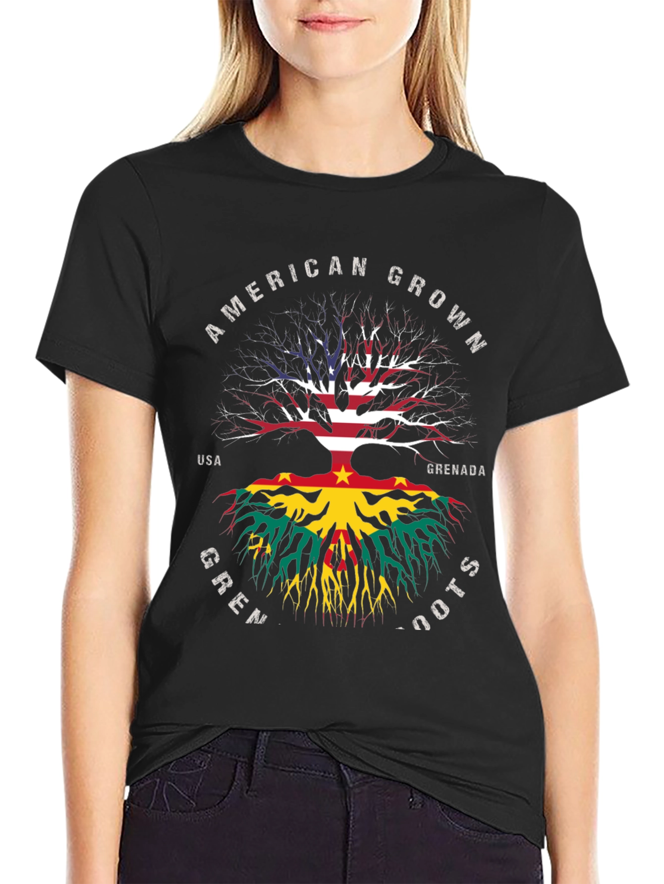 American Grown Grenadian Roots T-Shirt