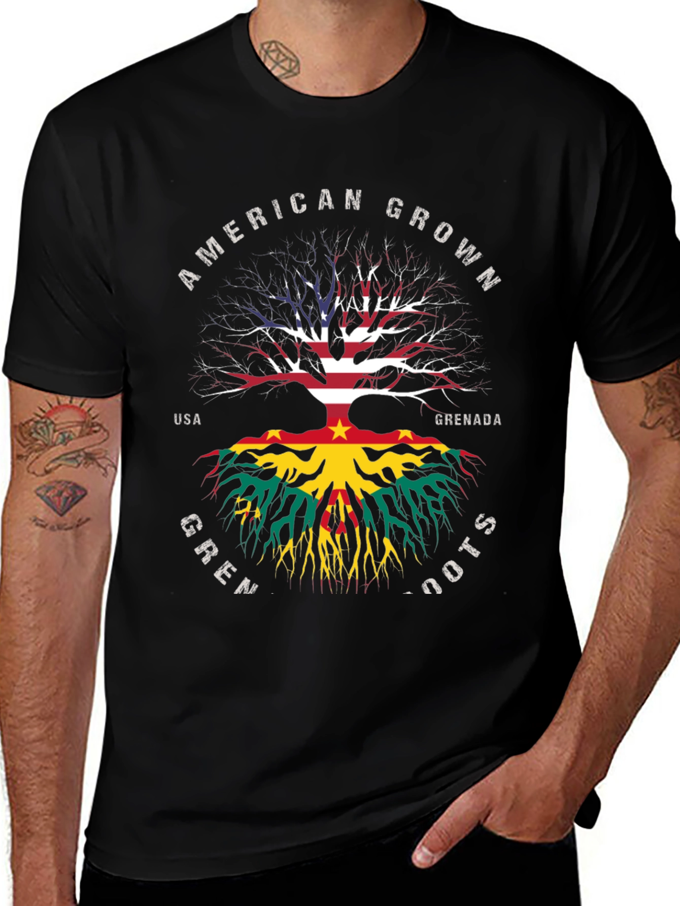 American Grown Grenadian Roots T-Shirt