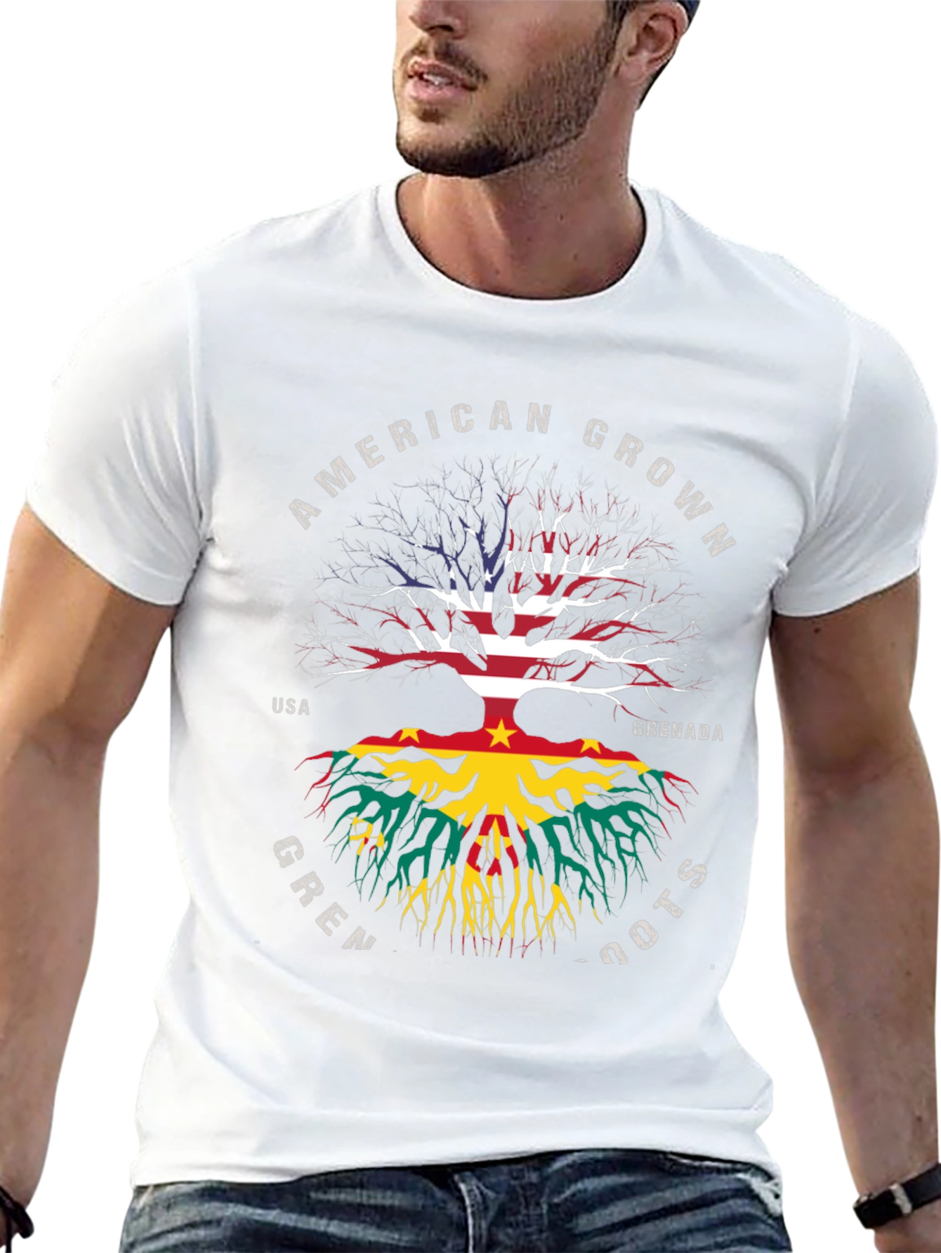 American Grown Grenadian Roots T-Shirt