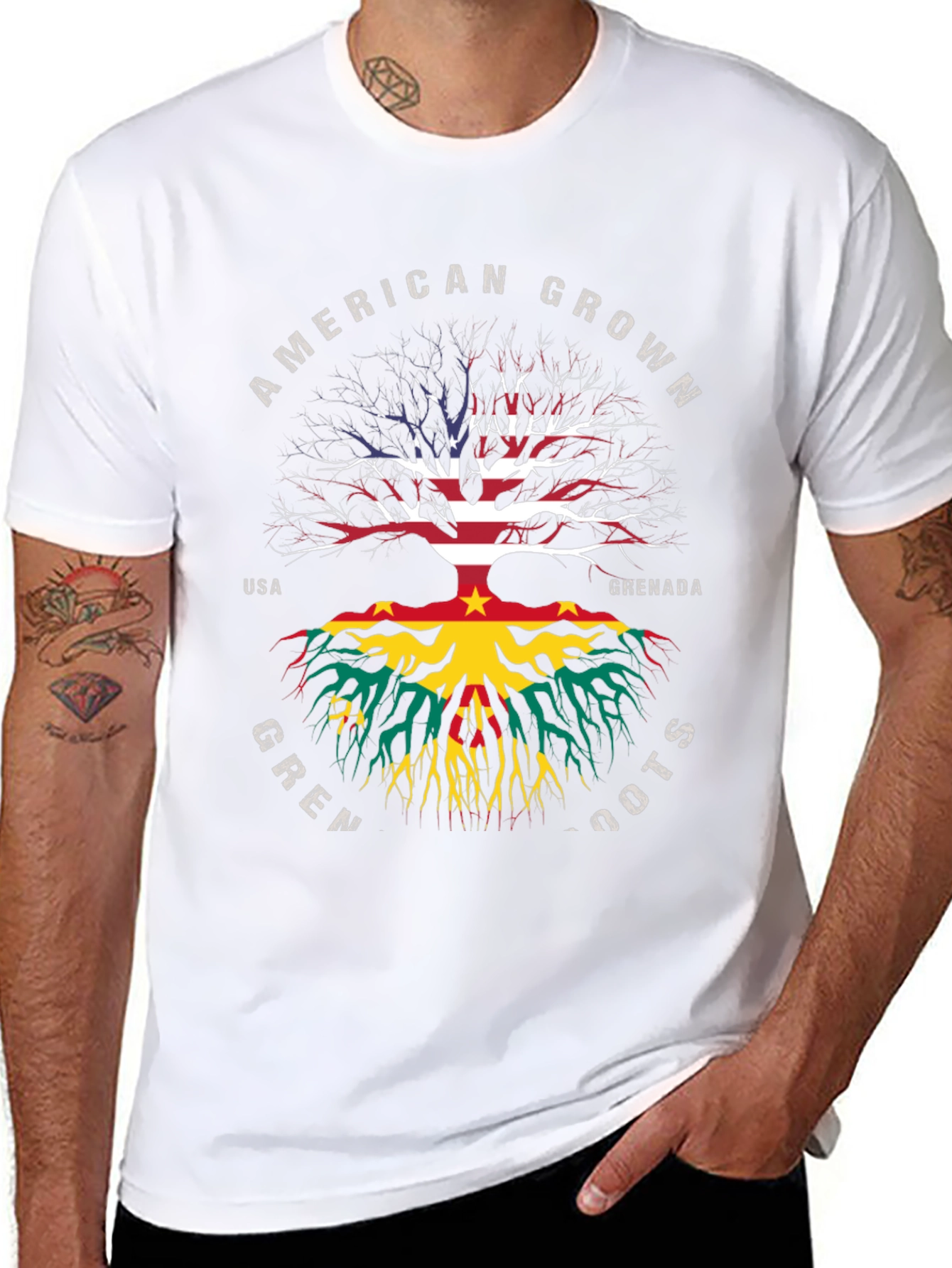 American Grown Grenadian Roots T-Shirt