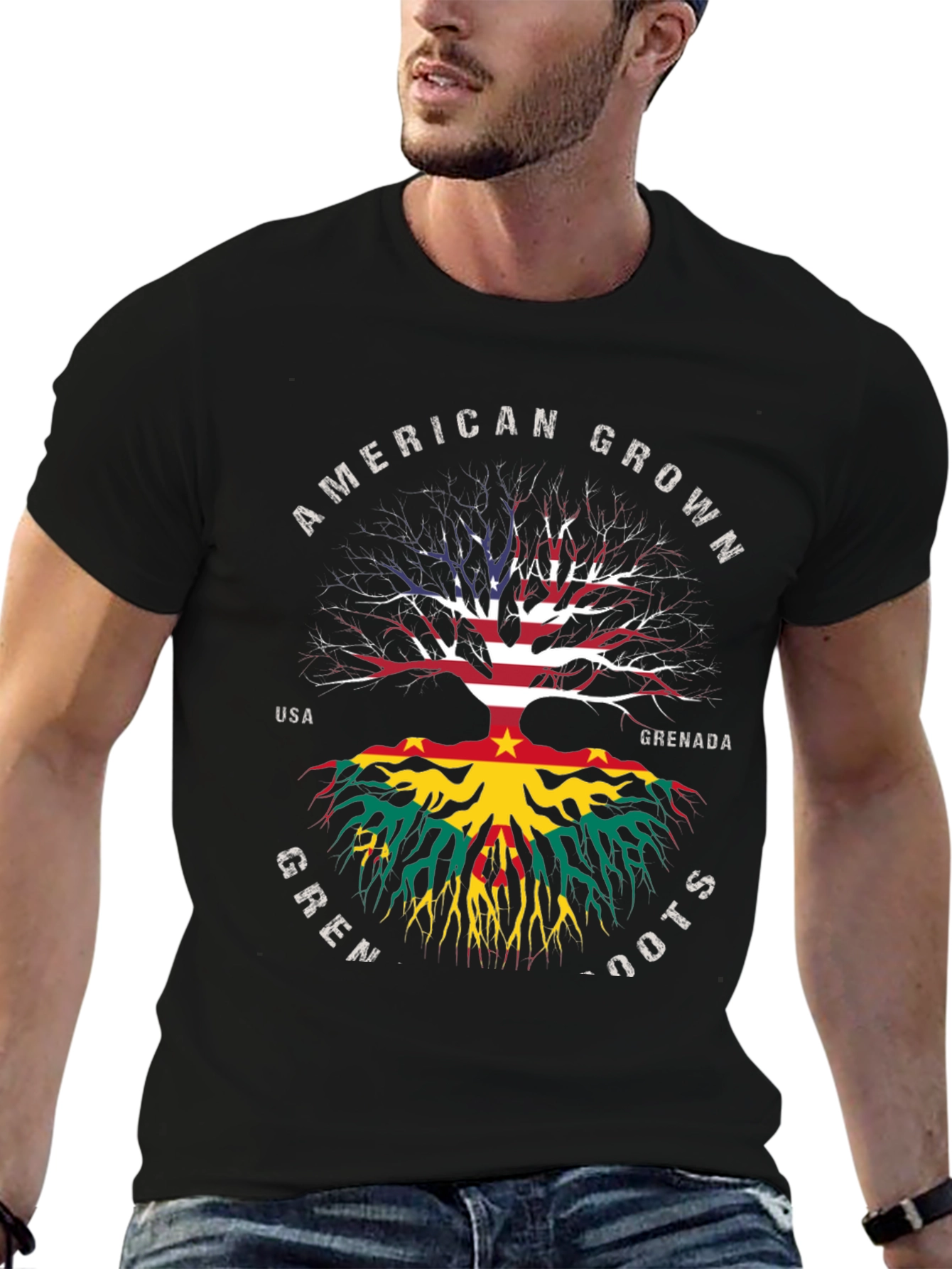 American Grown Grenadian Roots T-Shirt