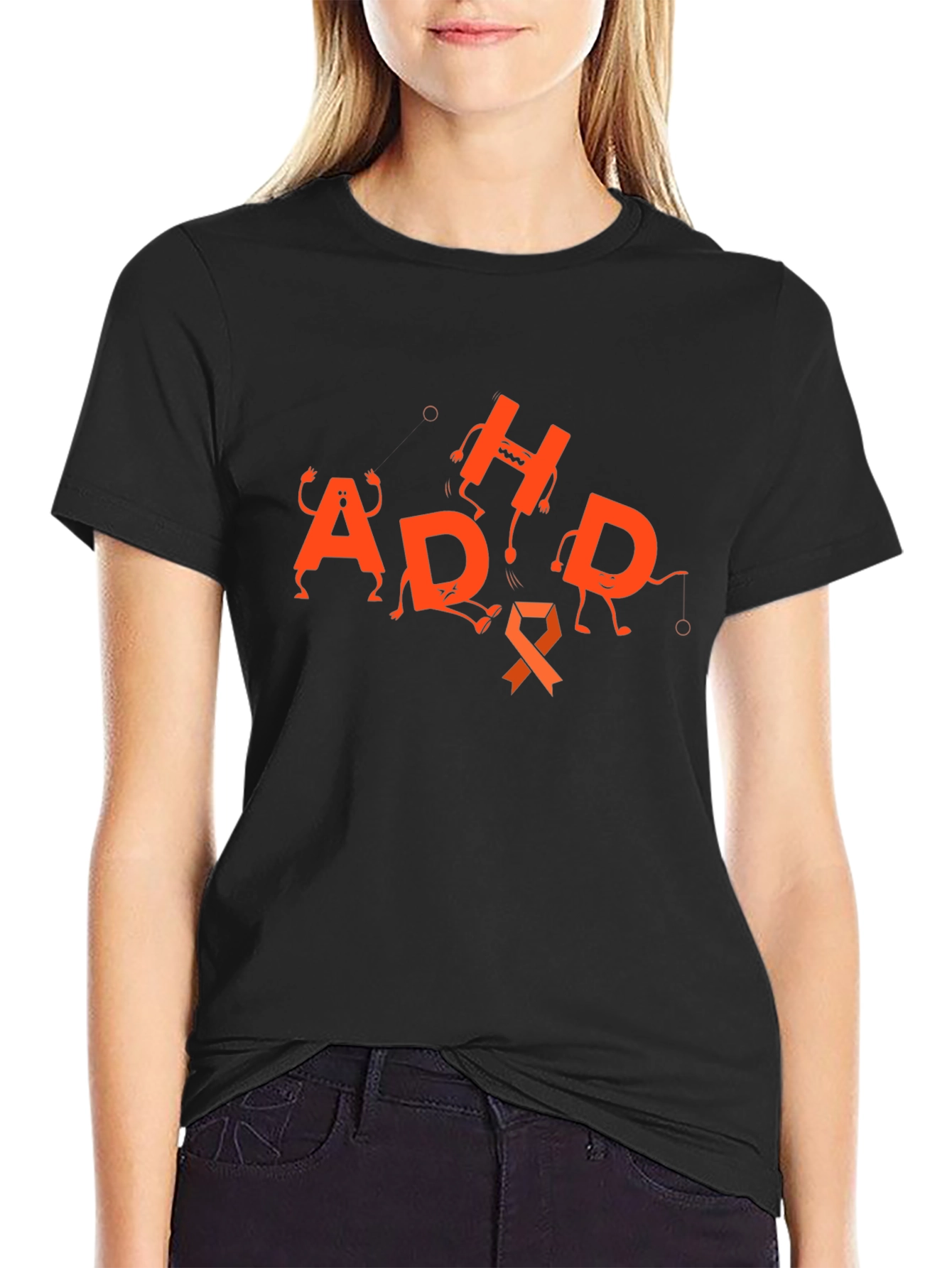 ADHD Awareness Black T-Shirt