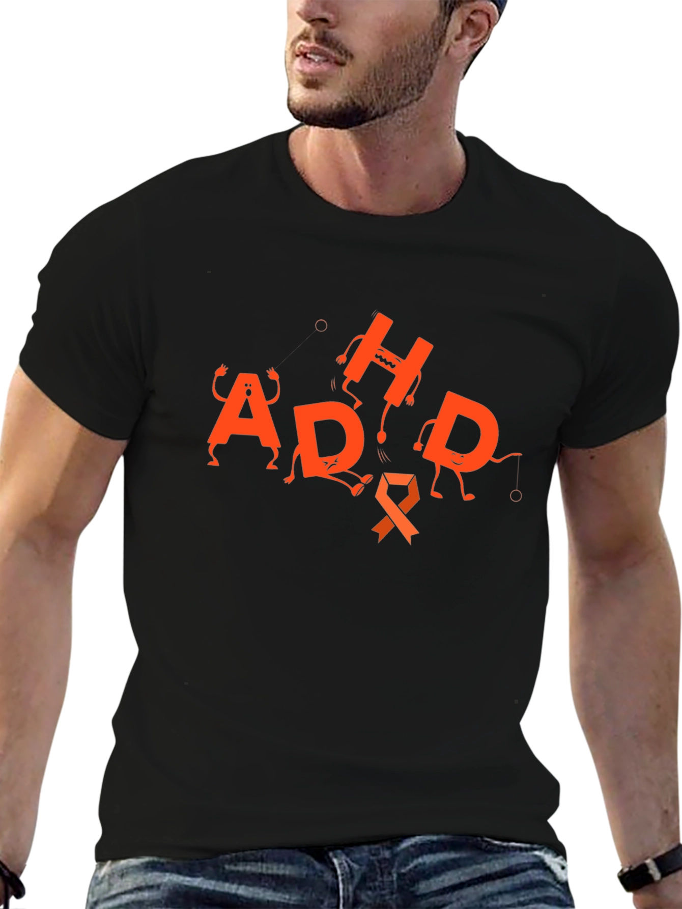 ADHD Awareness Black T-Shirt