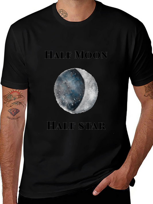 Half Moon Half Star Graphic T-Shirt
