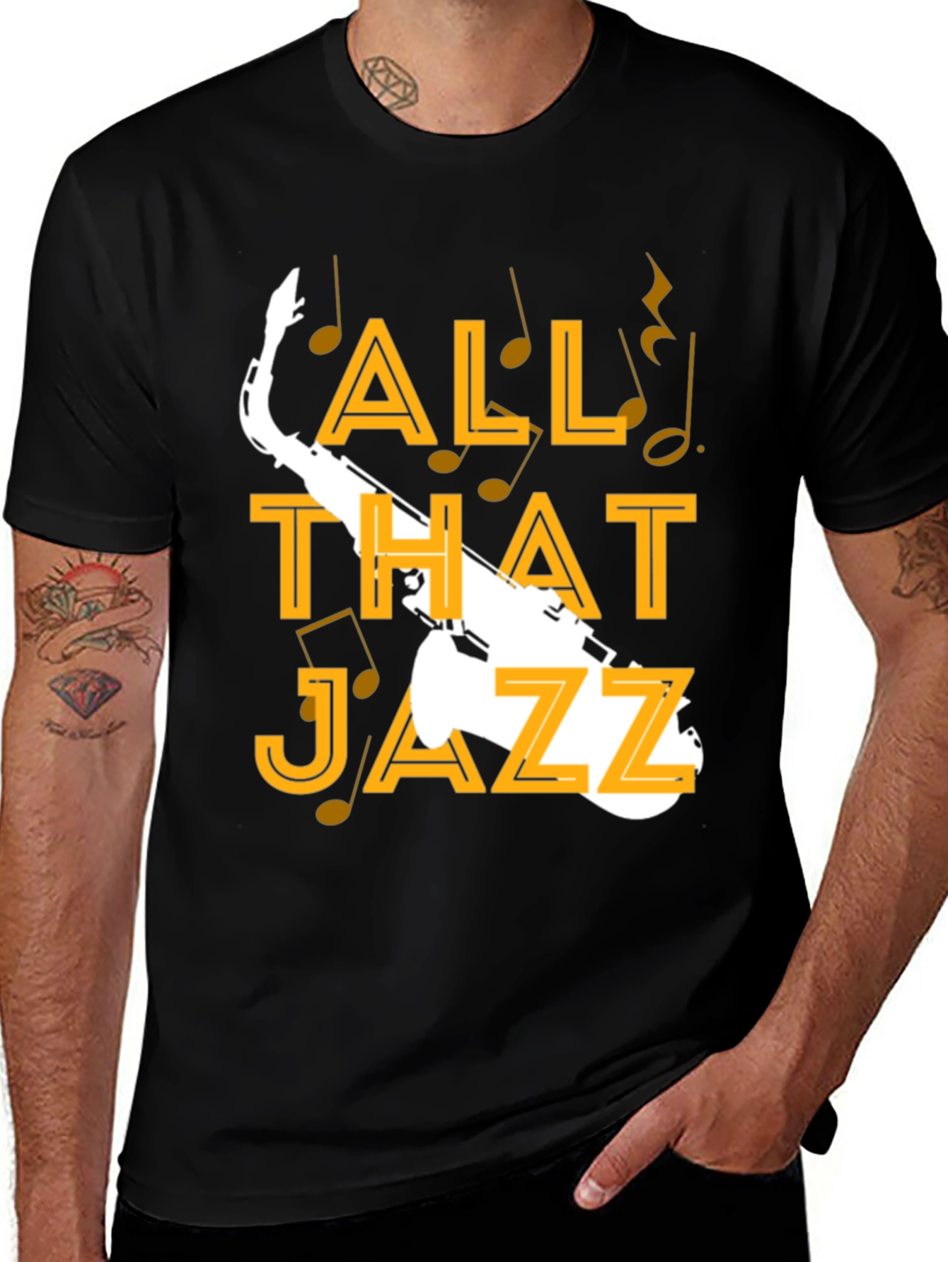 All That Jazz Saxophone Graphic T-Shirt