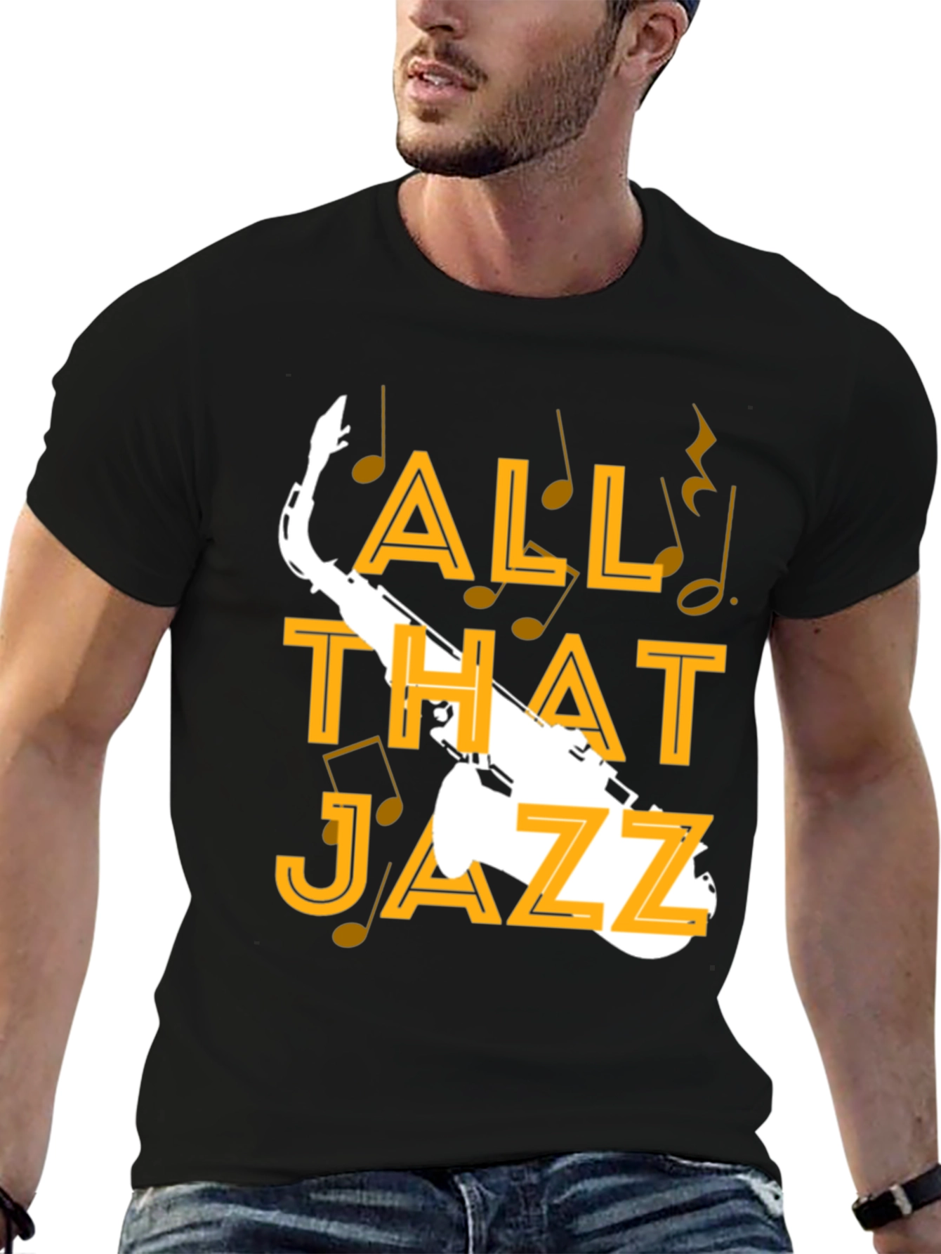 All That Jazz Saxophone Graphic T-Shirt
