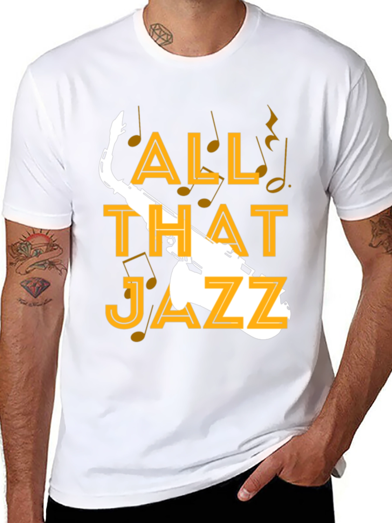 All That Jazz Saxophone Graphic T-Shirt