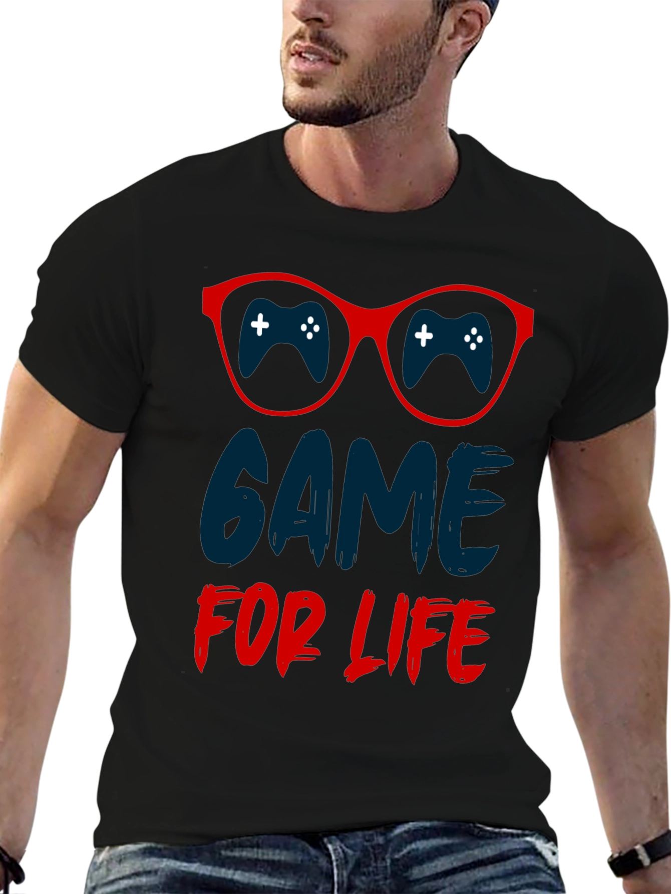 Game for Life Black Graphic Tee
