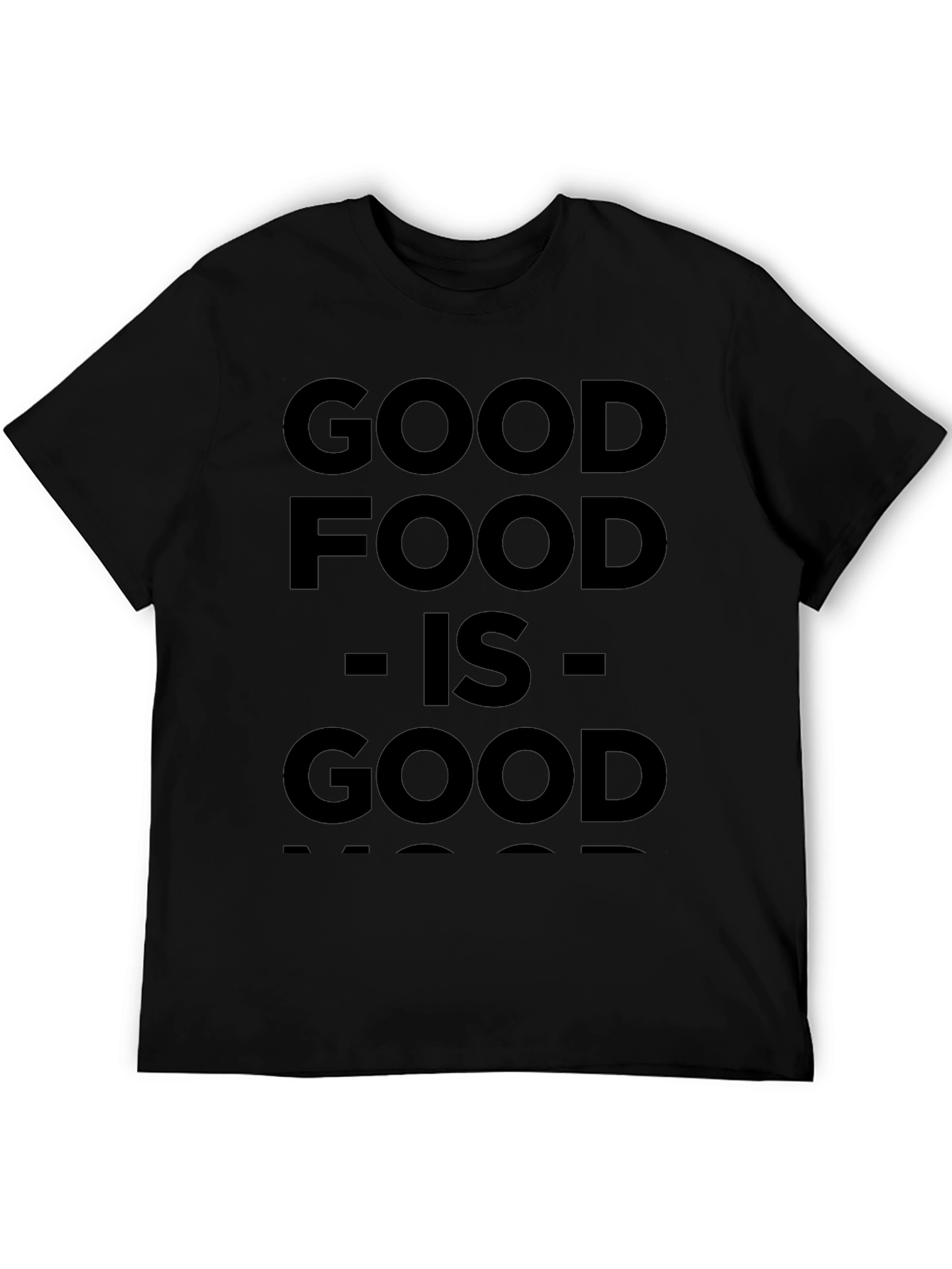 Good Food is Good Mood Black Graphic Tee