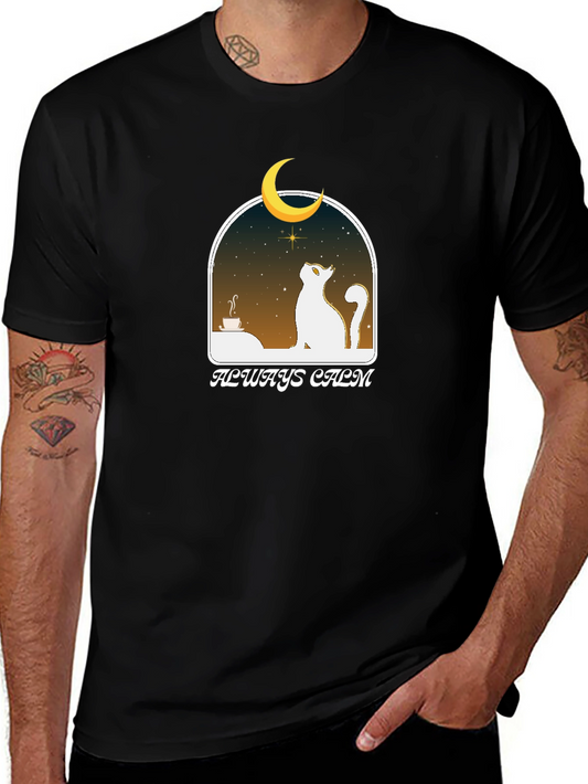 Always Calm Cat Graphic T-Shirt