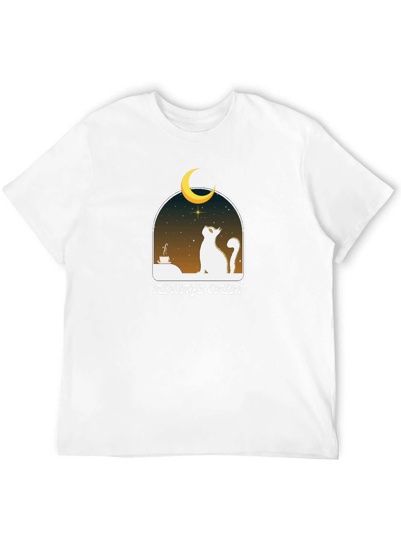 Always Calm Cat Graphic T-Shirt