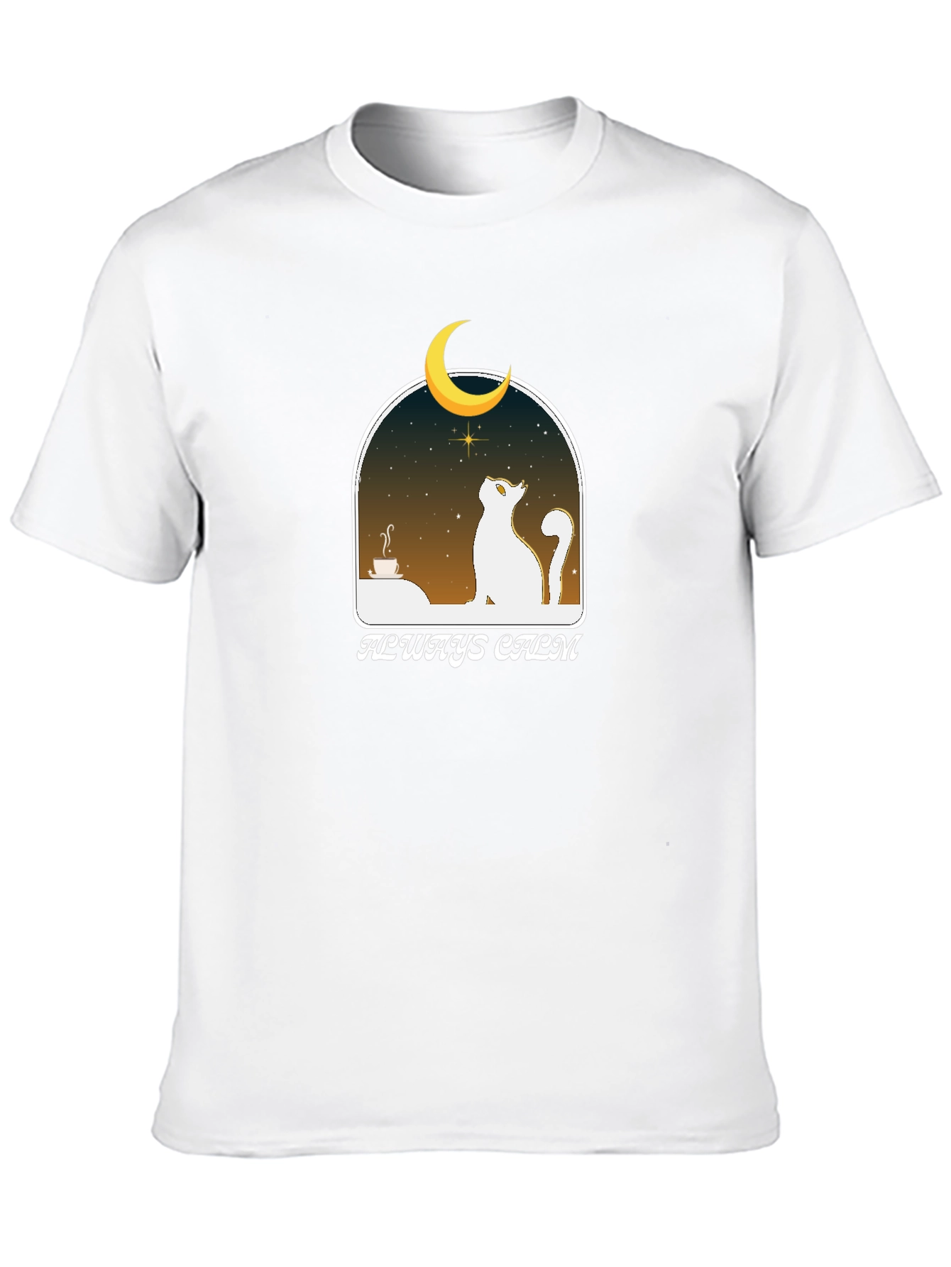 Always Calm Cat Graphic T-Shirt